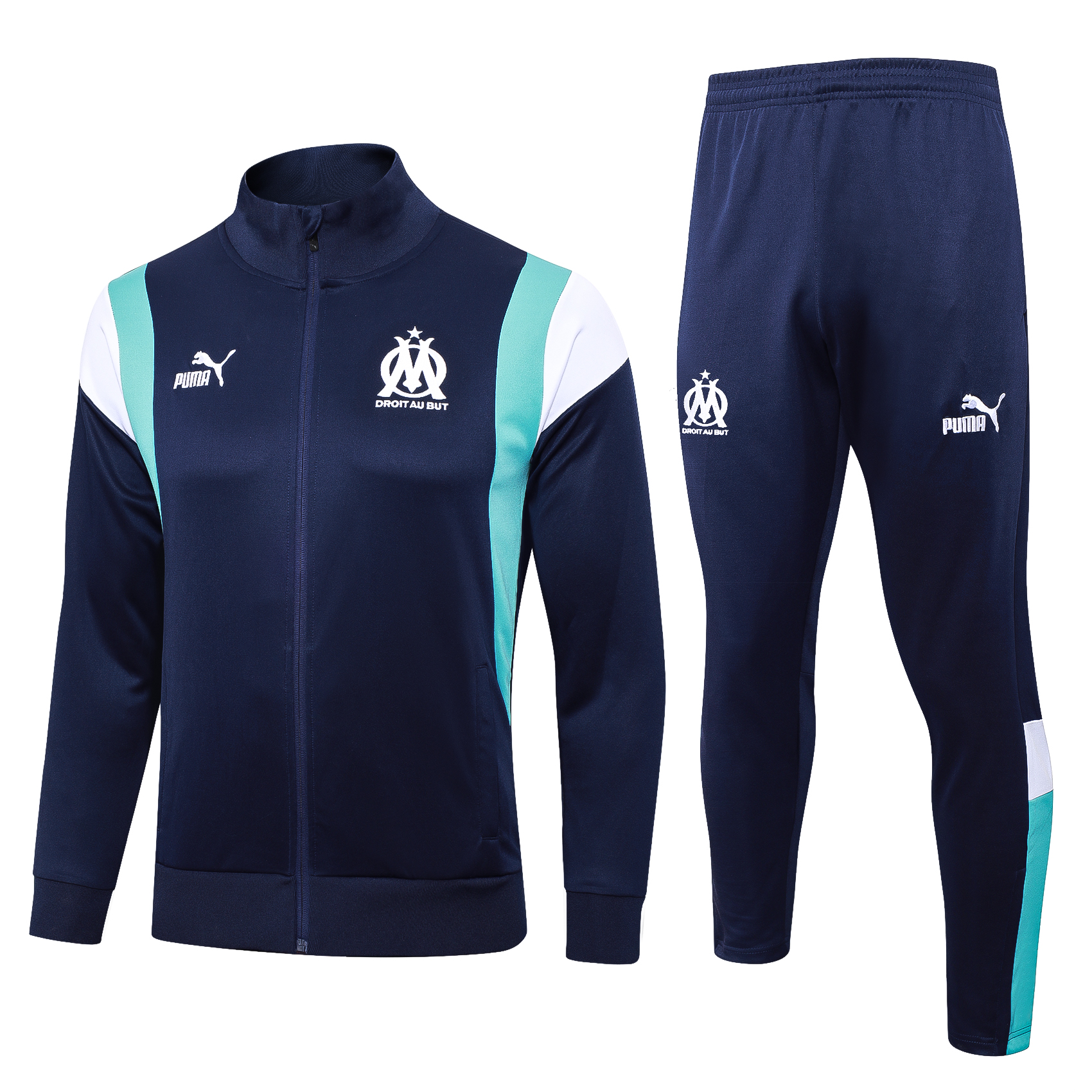 Marseille 23-24 Jacket Training Tracksuit - Royal Blue - ManixJersey