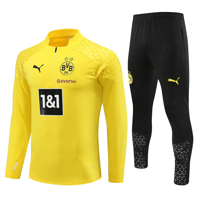 Dortmund 23-24 Kids Long Sleeve Training Set Yellow - ManixJersey