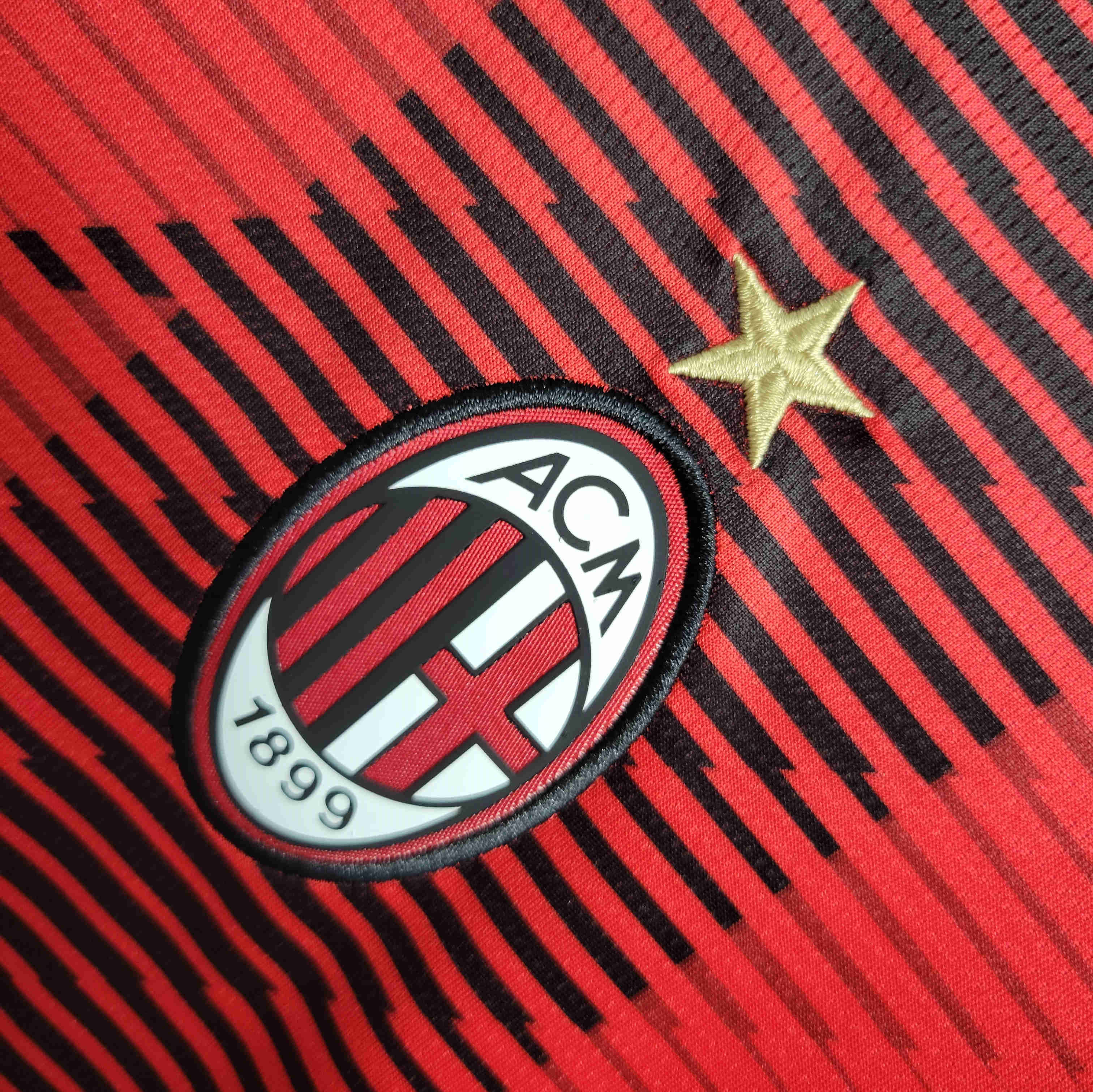 23/24 AC Milan Home Long Sleeve Jersey - Fans Version - ManixJersey