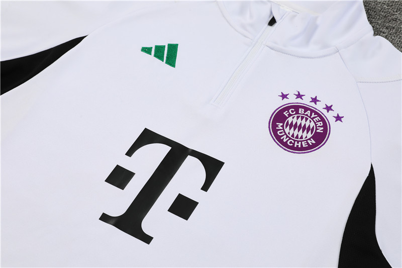Bayern Munich 23-24 Long Sleeve Training Set -White - ManixJersey