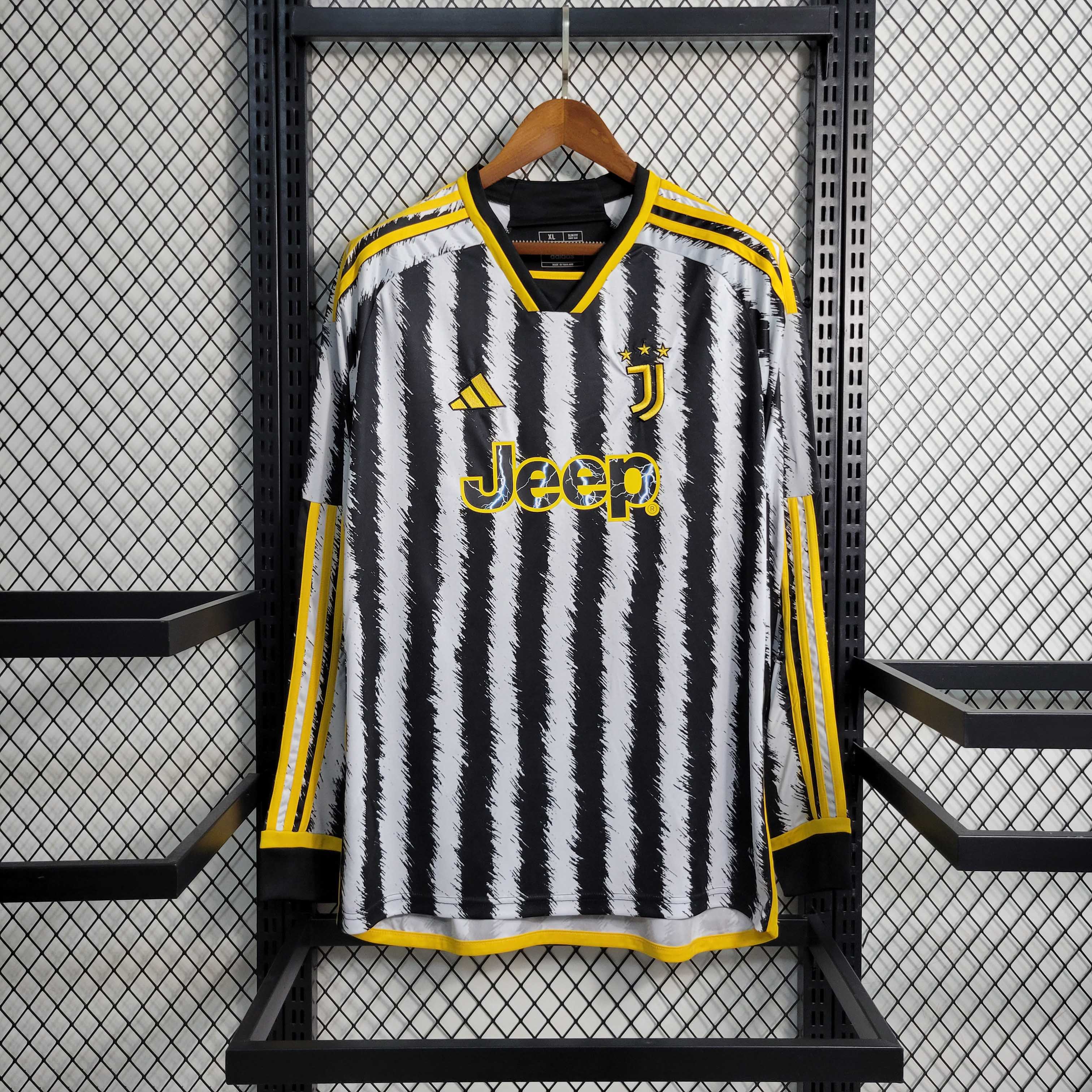 23-24 Juventus Home Long Sleeve Jersey - Fans Version - ManixJersey