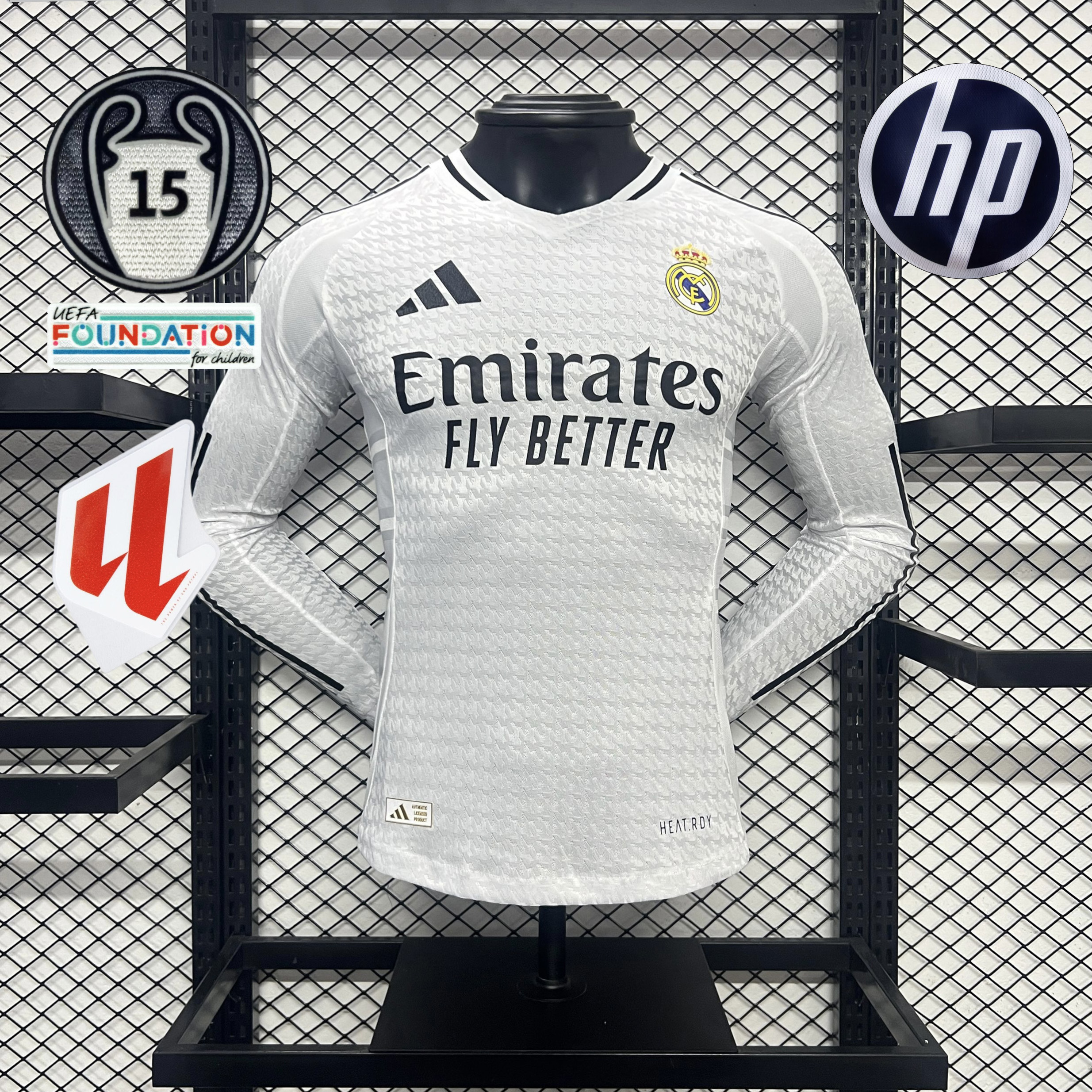 Real Madrid 24-25 Home Long Sleeve Jersey - Player Version - ManixJersey
