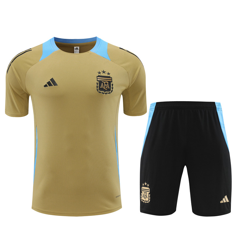 Argentina 2024 Short-Sleeve Training Set - Gold - ManixJersey