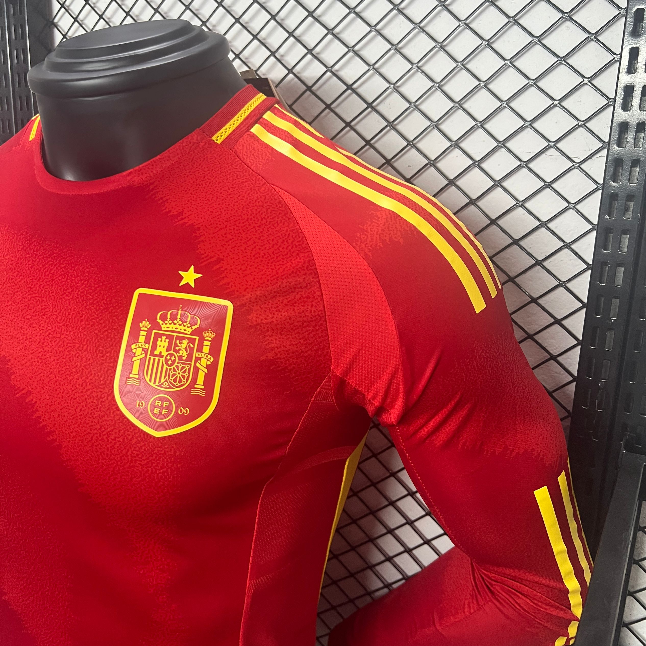Spain 2024 Home Stadium Long Sleeve Jersey - Player Version - ManixJersey
