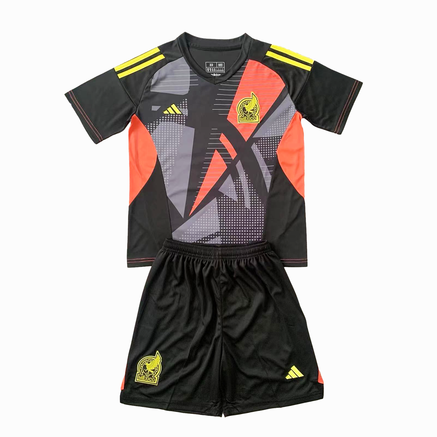 Mexico 2024 Goalkeeper Kids Kit - Black - ManixJersey