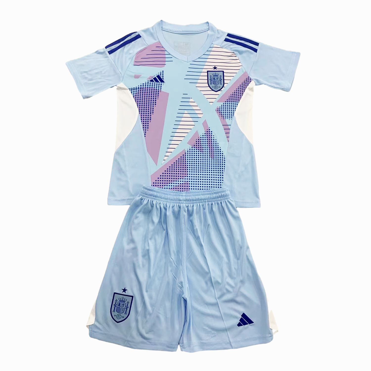 Spain 2024 Goalkeeper Kids Kit - Blue - ManixJersey