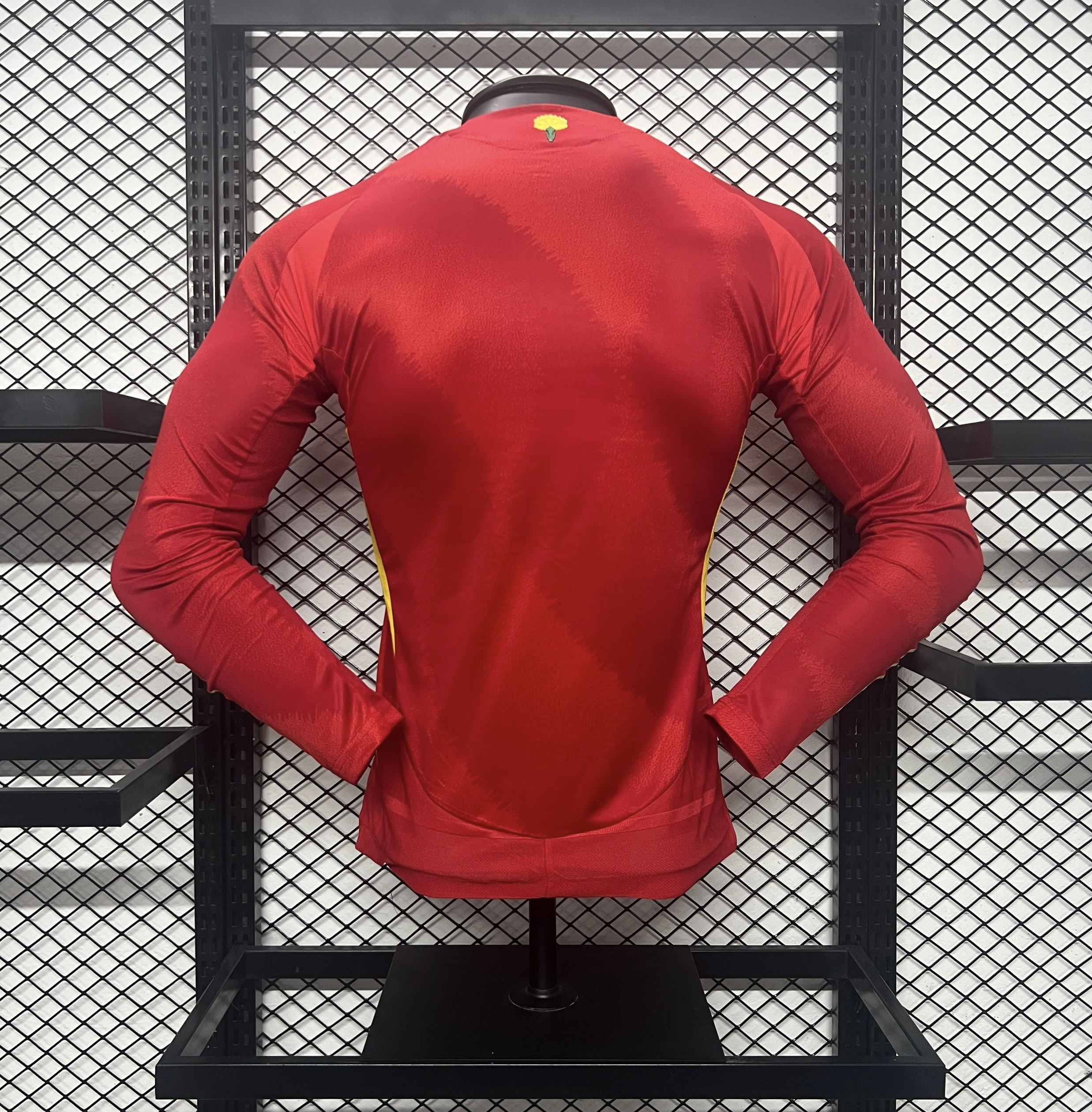 Spain 2024 Home Stadium Long Sleeve Jersey - Player Version - ManixJersey