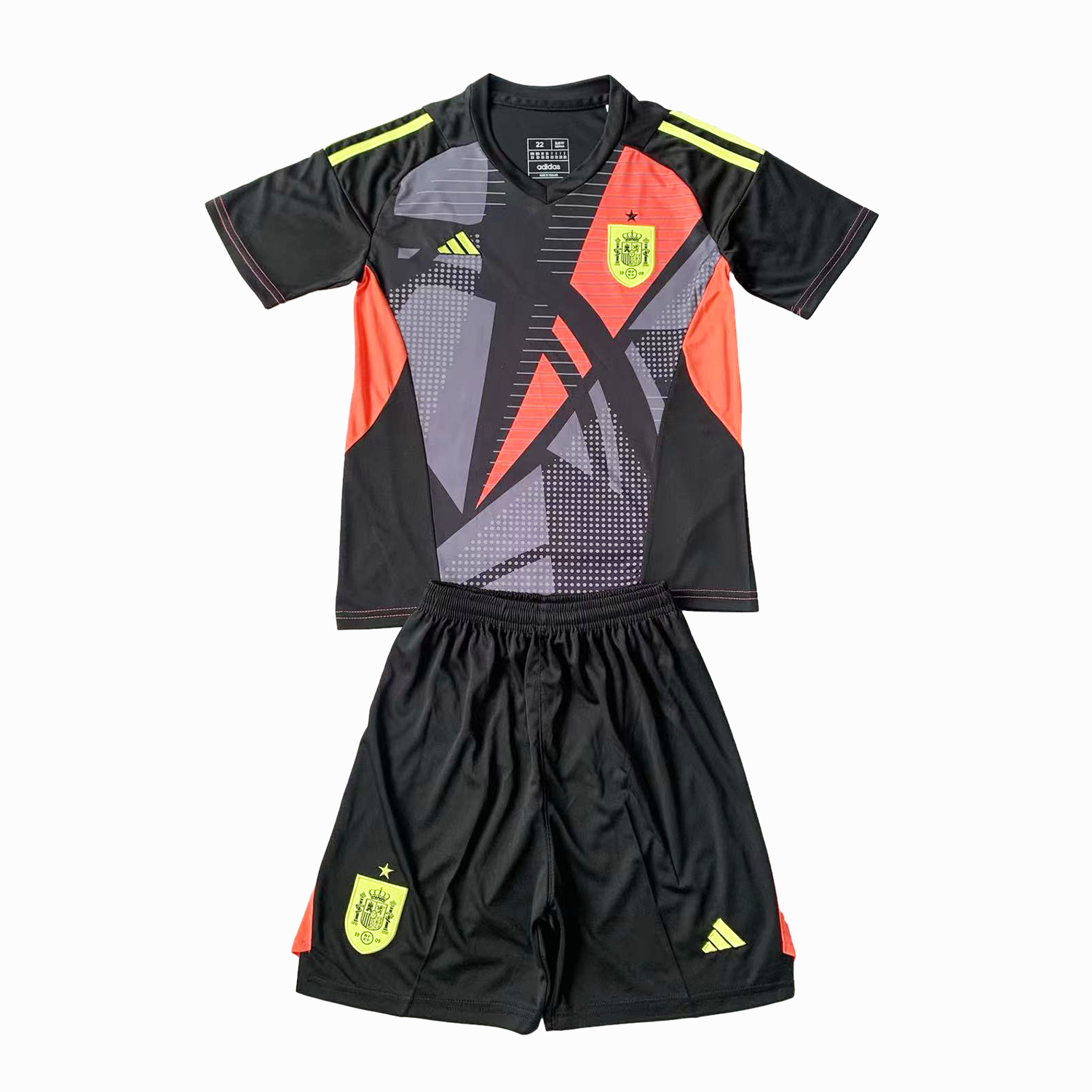 Spain 2024 Goalkeeper Kids Kit - Black - ManixJersey