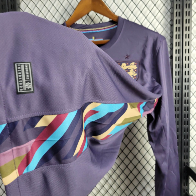 England 2024 Away Stadium Long Sleeve Jersey - Fans Version - ManixJersey