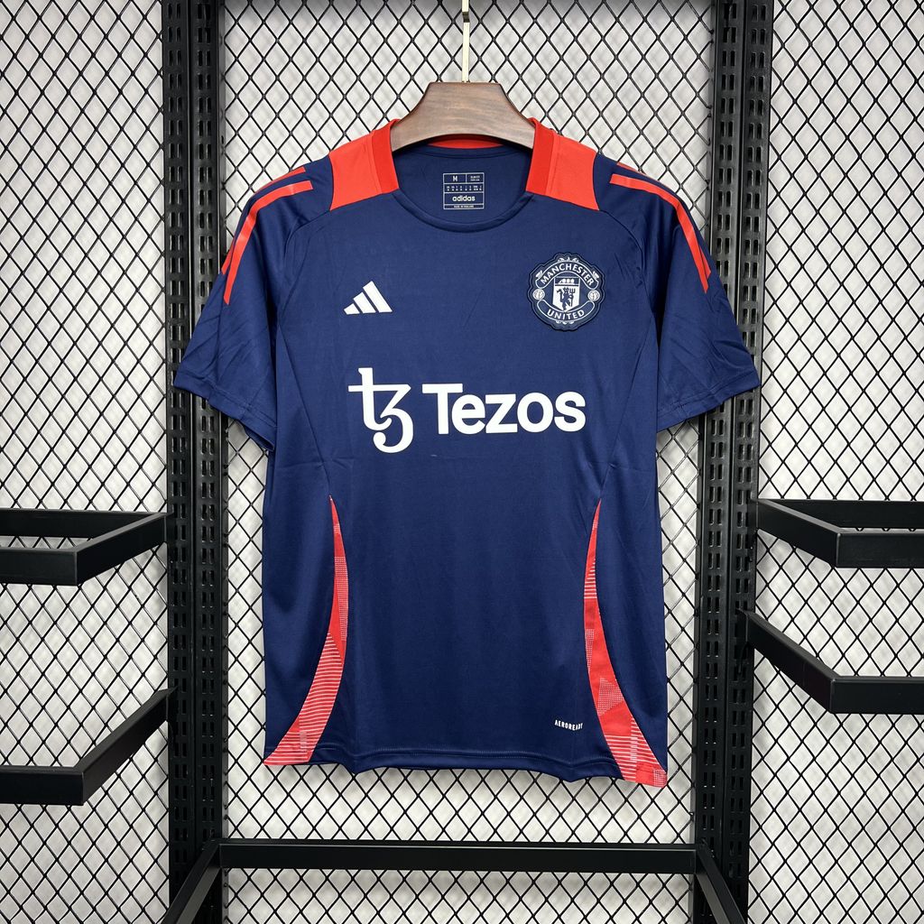 Manchester United 24-25 Blue Pre-match Training Jersey - Fans Version - ManixJersey
