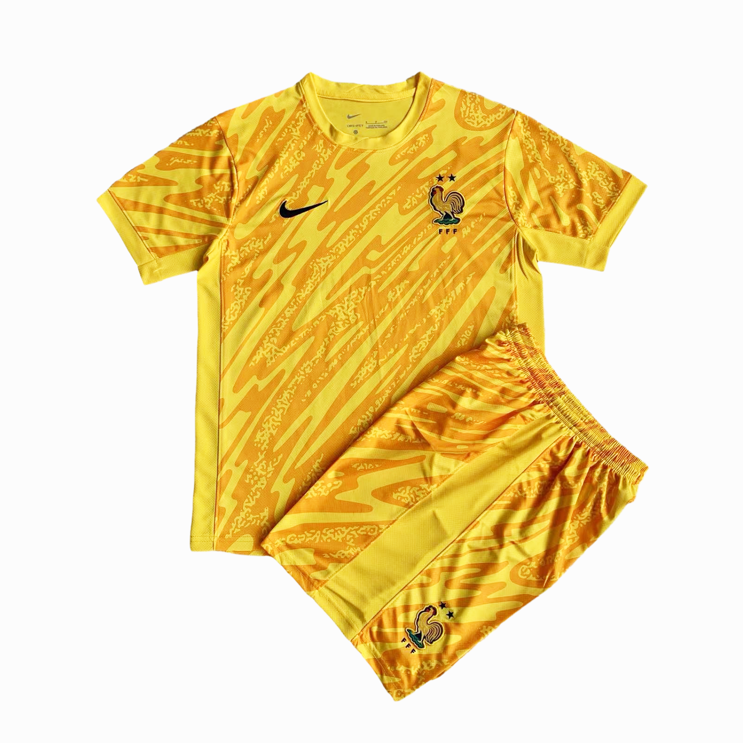 France 2024 Goalkeeper Kids Kit - Yellow - ManixJersey
