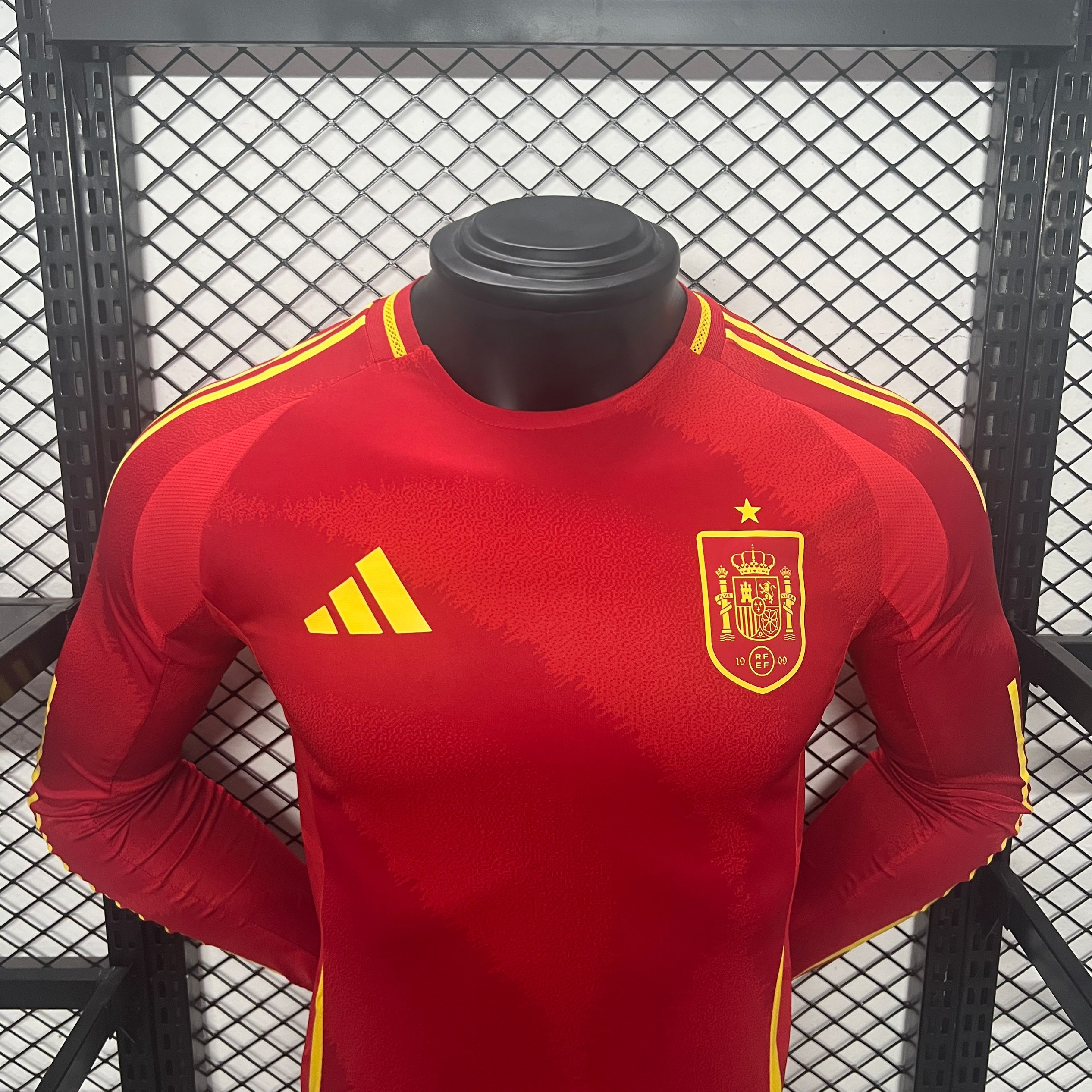 Spain 2024 Home Stadium Long Sleeve Jersey - Player Version - ManixJersey