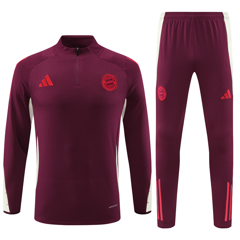 Bayern Munich 24-25 Long Sleeve Training Set - Red - ManixJersey