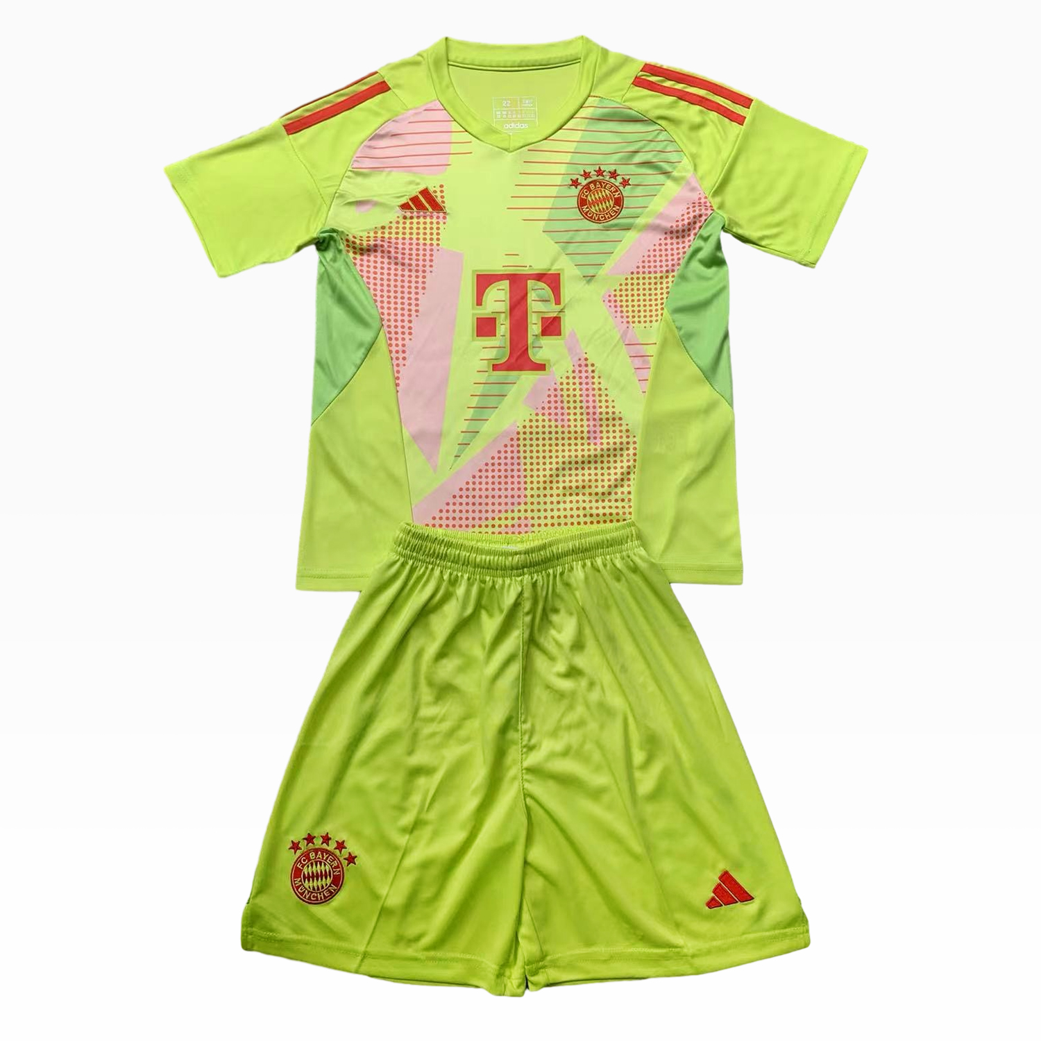 Bayern Munich 24-25 Green Goalkeeper Kids Kit - ManixJersey
