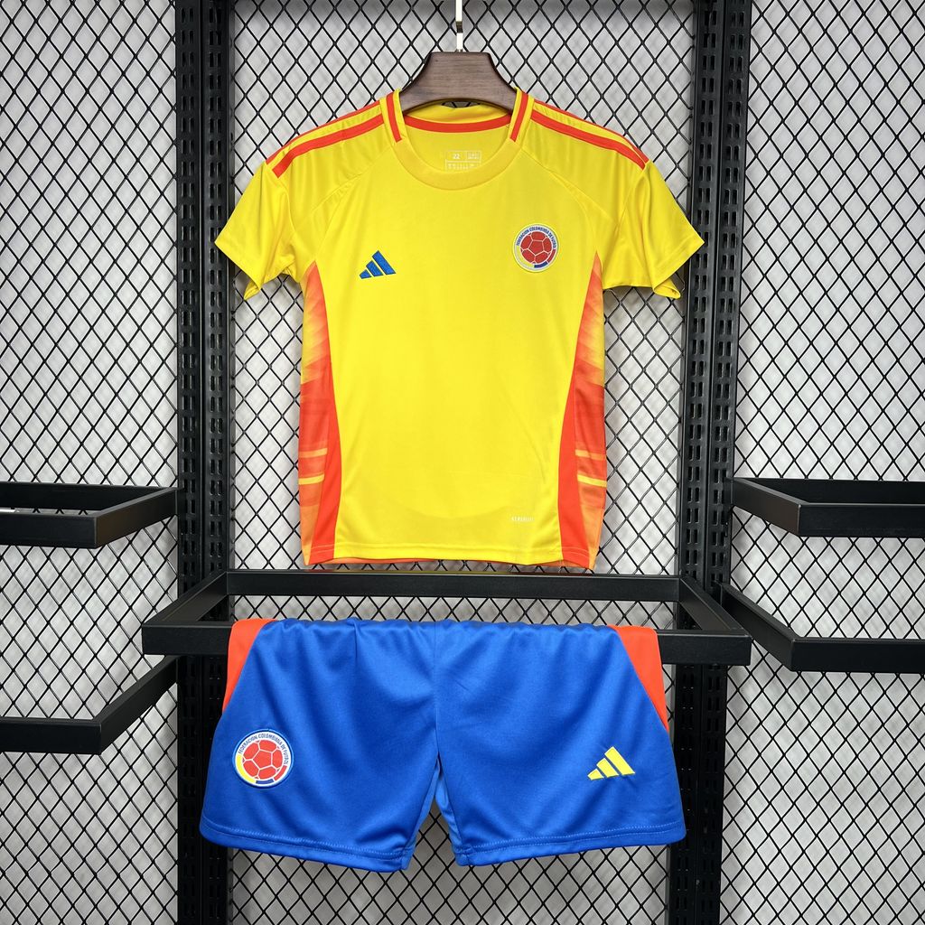 Colombia 2024 Home Stadium Kids Kit - ManixJersey