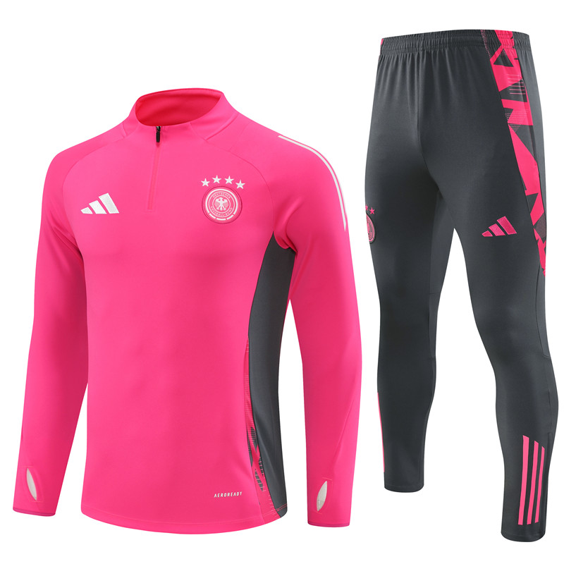 Germany 2024 Long Sleeve Training Set - Pink With Gray - ManixJersey