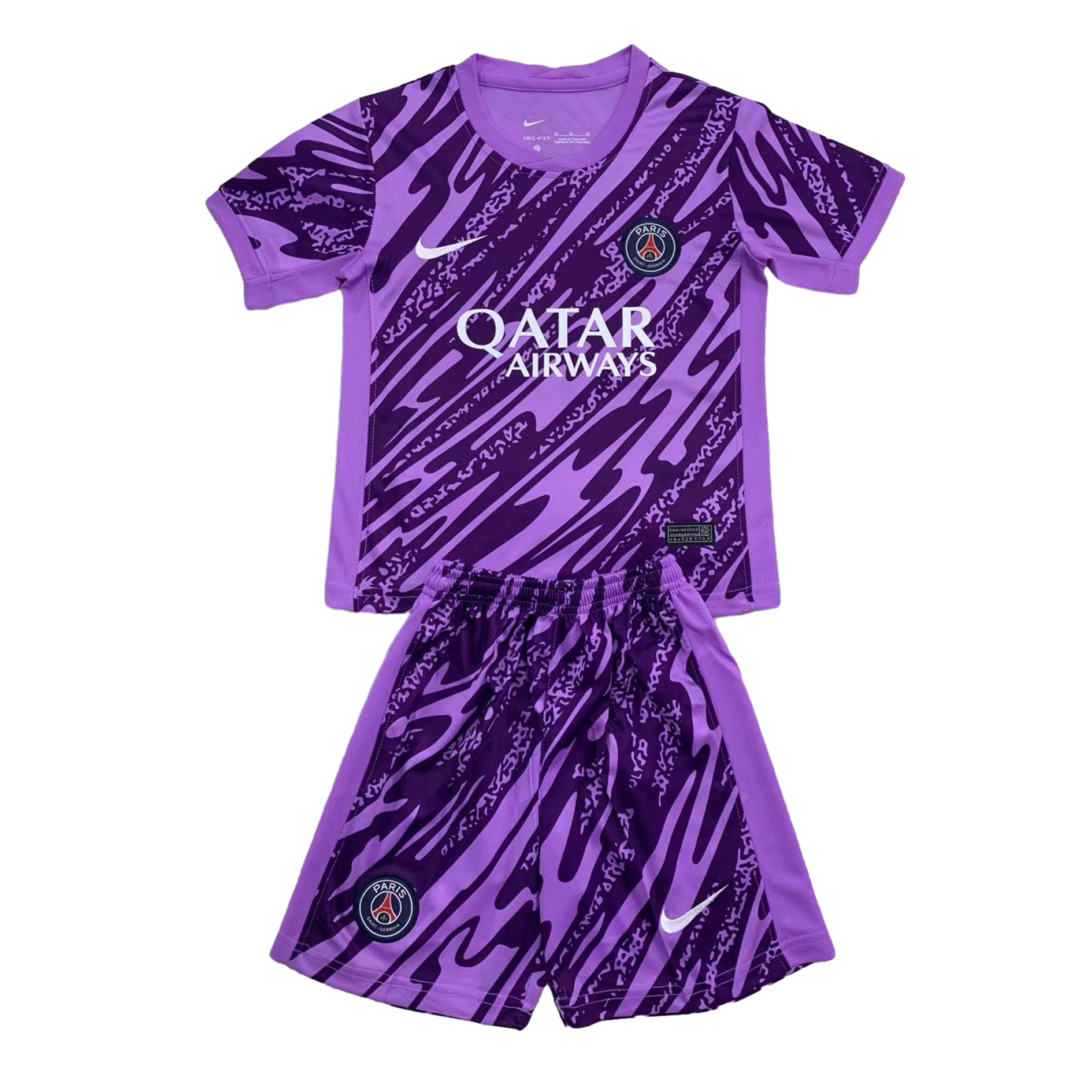 Paris Saint-Germain PSG 24-25 Goalkeeper Kids Kit - Purple - ManixJersey