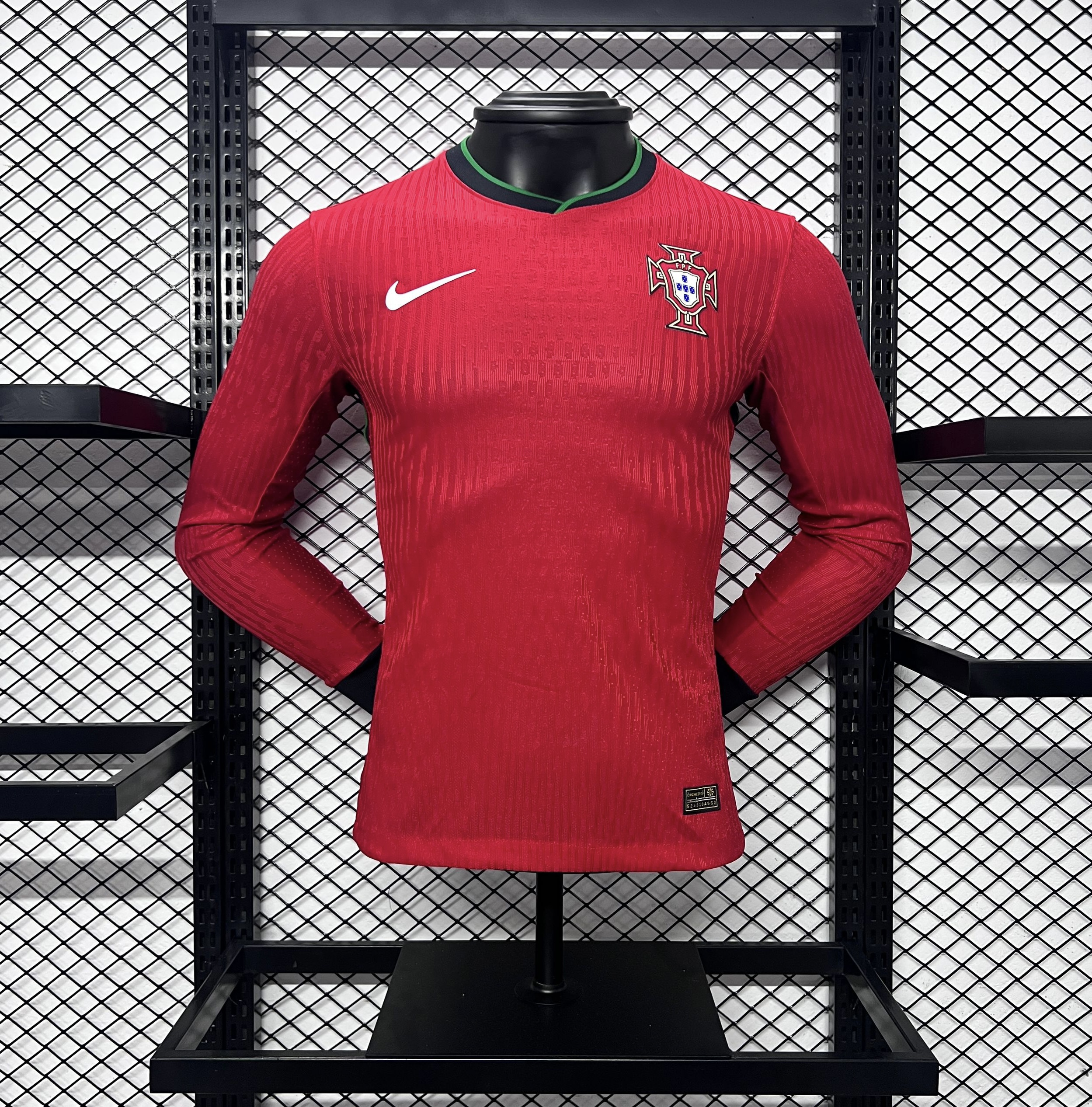 Portugal 2024 Home Stadium Long Sleeve Jersey - Player Version - ManixJersey