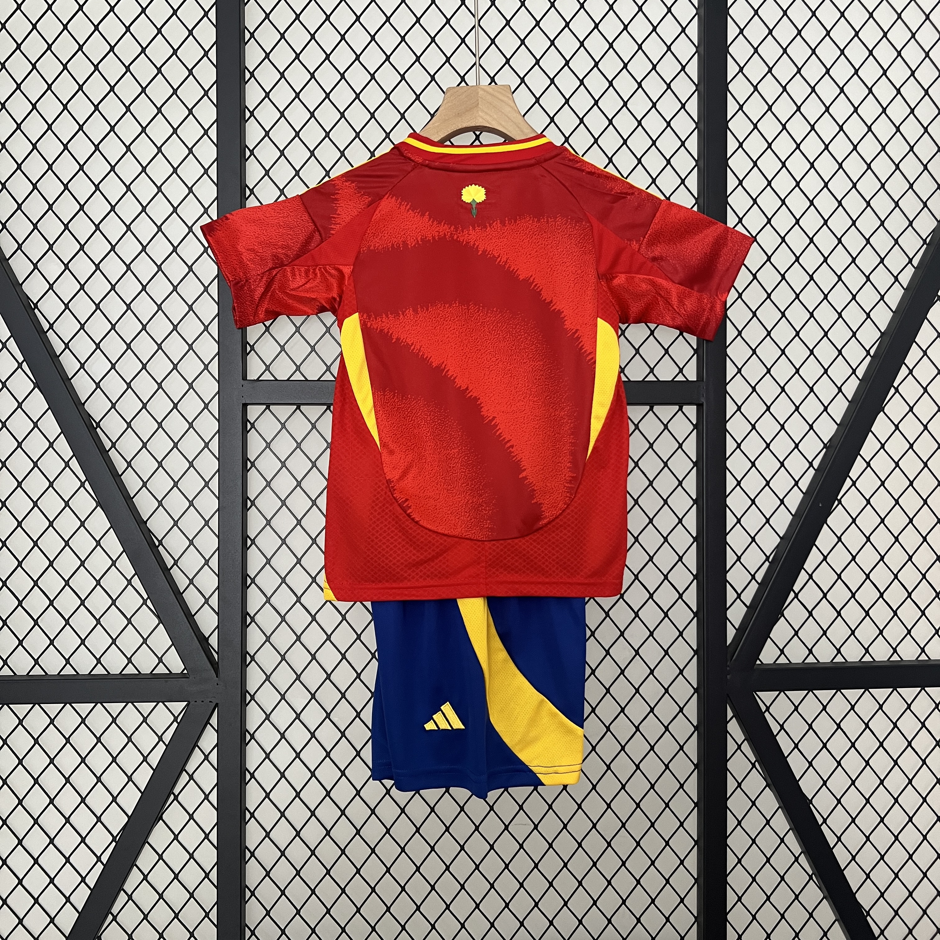 Spain 2024 Home Stadium Kids Kit - ManixJersey