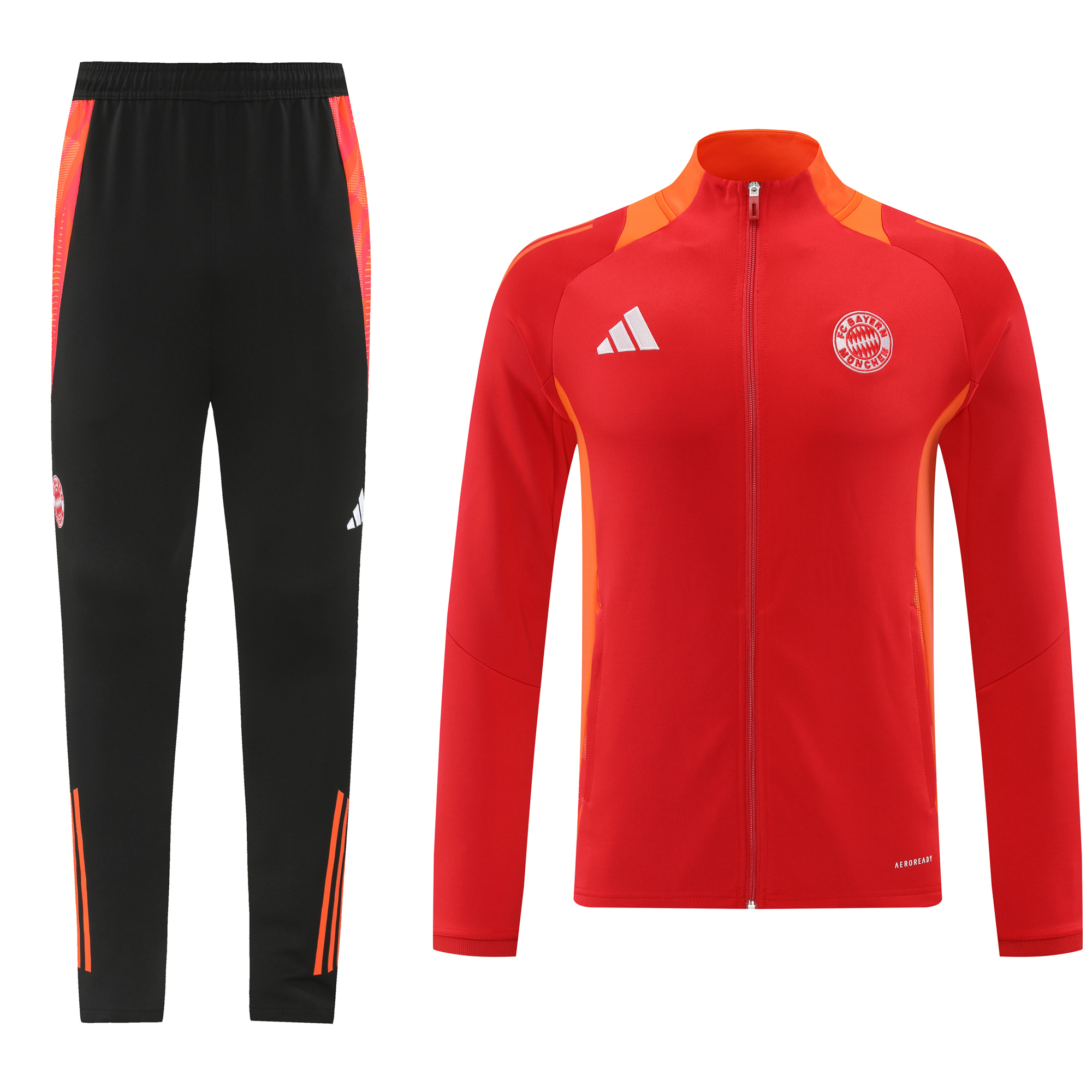 Bayern Munich 24-25 Jacket Training Tracksuit - Red & Black - ManixJersey