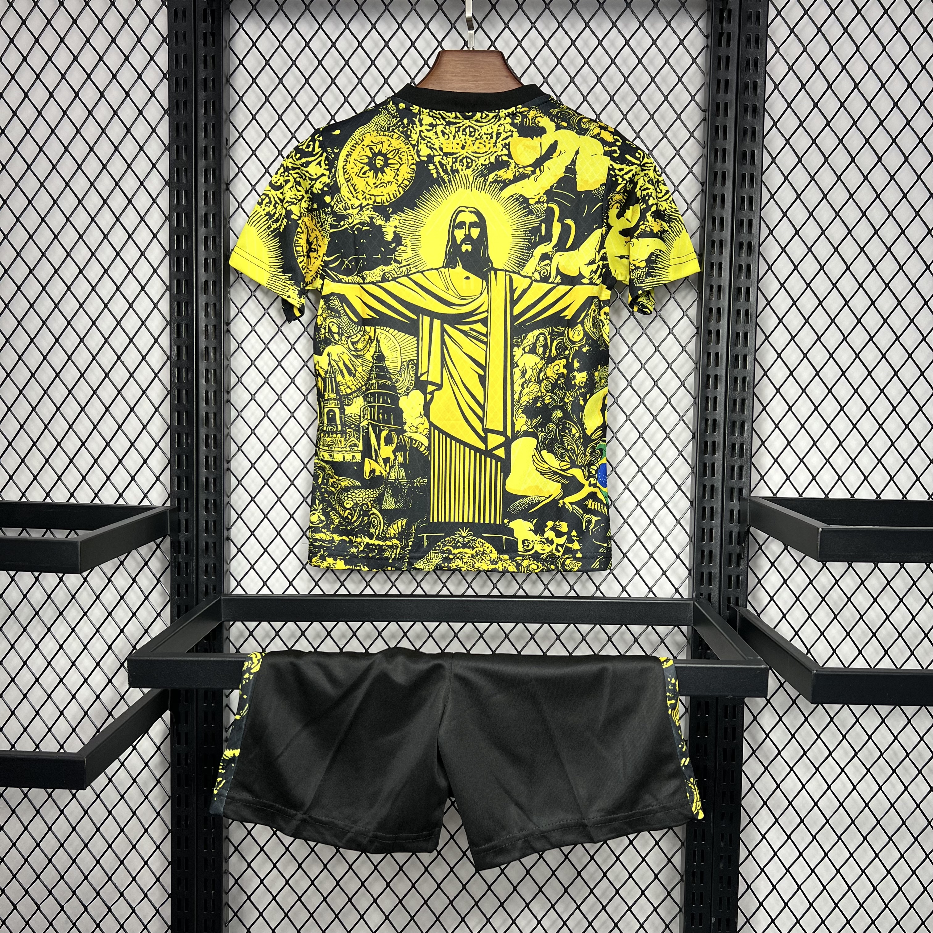 Brazil 2024 Christ the Redeemer Statue Kids Kit - Yellow - ManixJersey