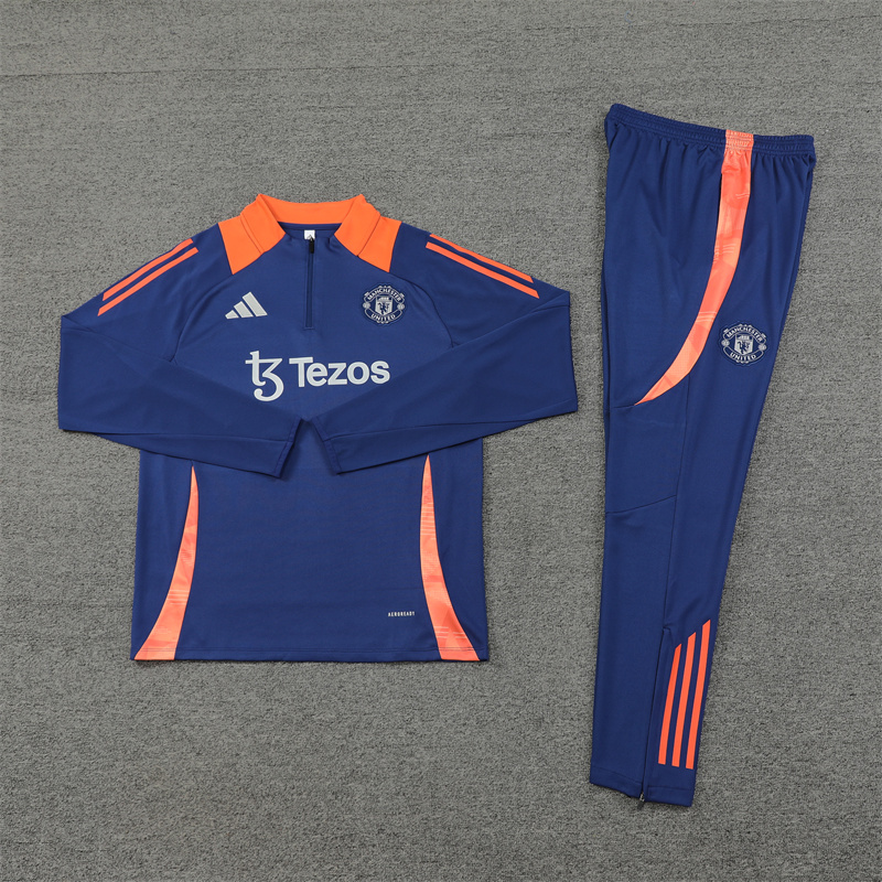 Manchester United 24-25 Long Sleeve Training Set - Deep Blue - ManixJersey