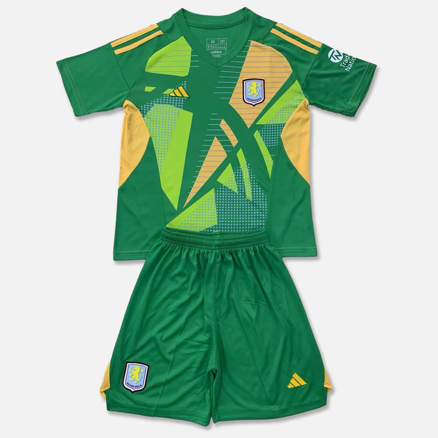 Aston Villa 24-25 Fruit Green Goalkeeper Kids Kit - ManixJersey