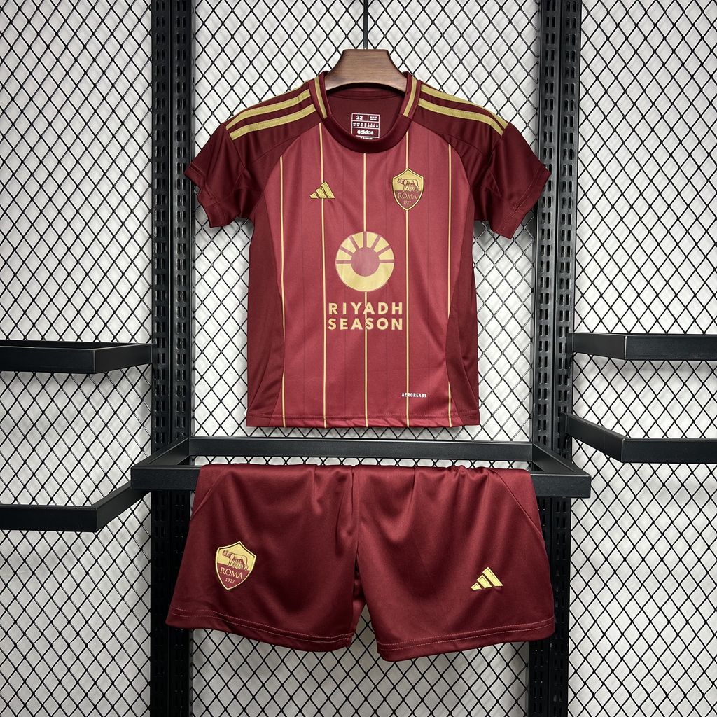 AS Roma 24-25 Home Stadium Kids Kit - ManixJersey