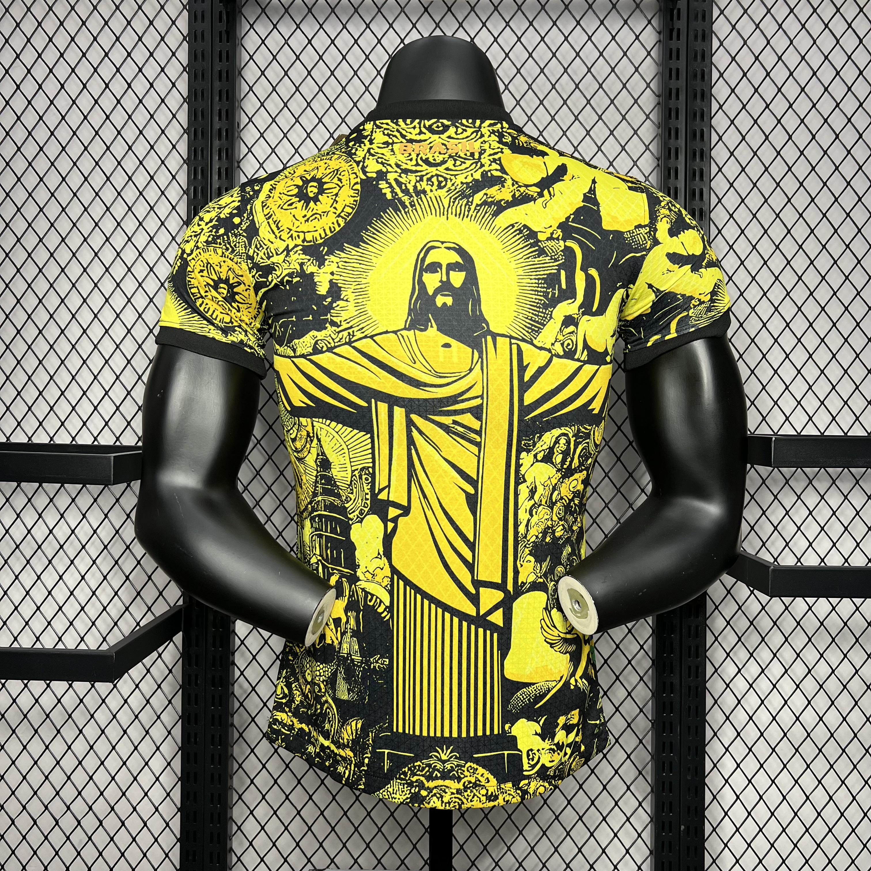 Brazil 2024 Yellow Christ the Redeemer Statue Jersey - Player Version - ManixJersey