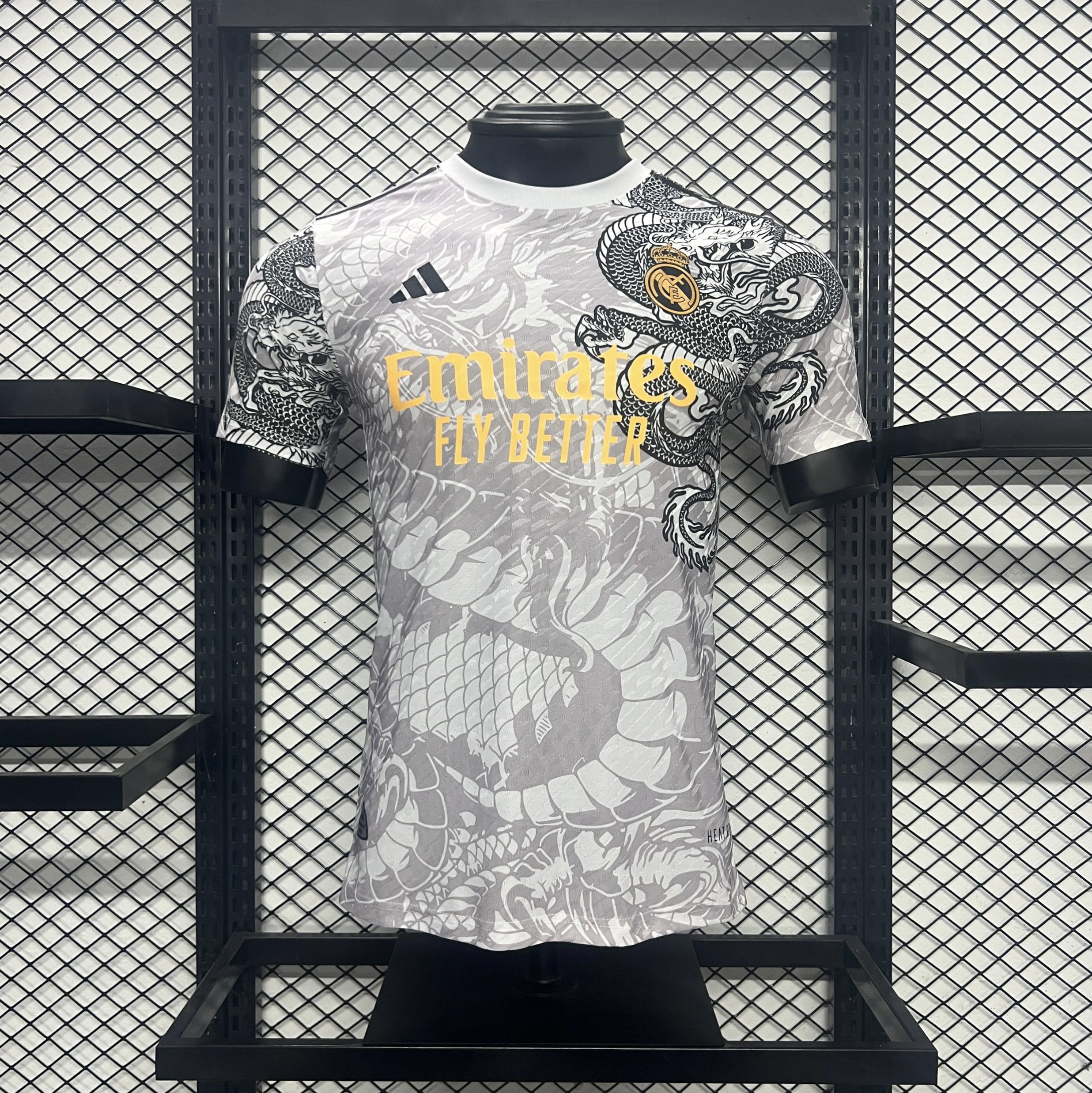 Real Madrid 24-25 Black Dragon Special Edition Gray Jersey - Player Version - ManixJersey
