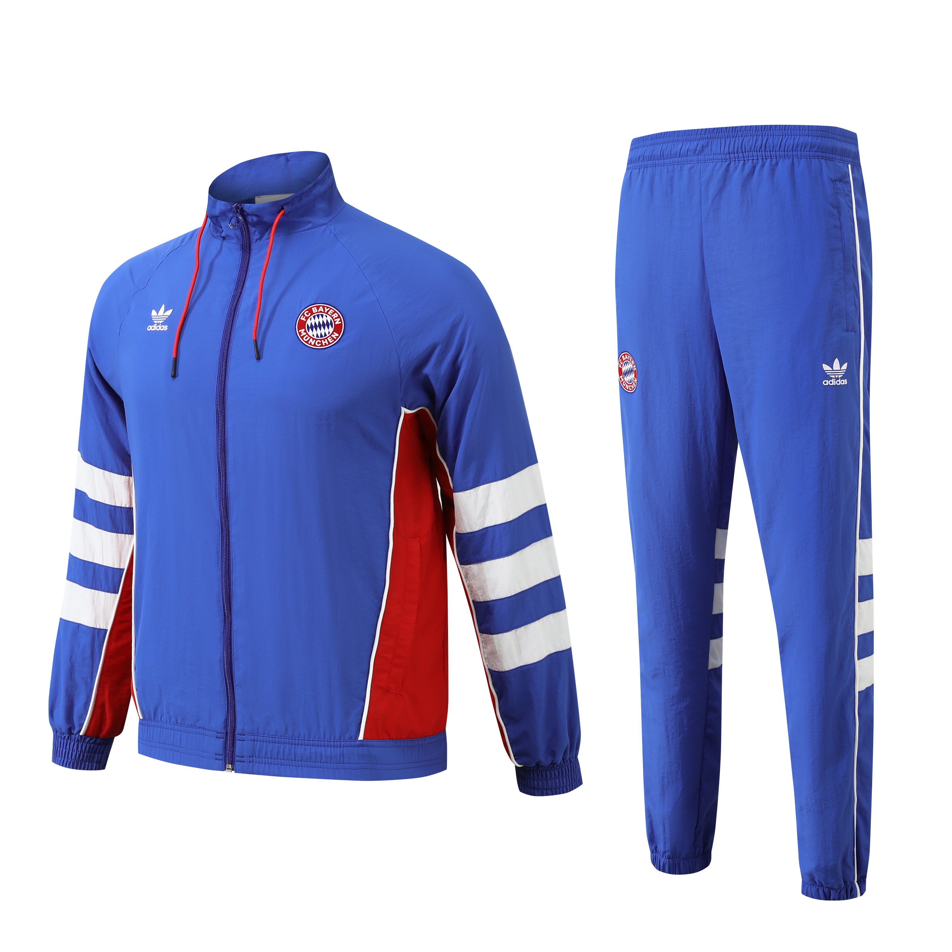 Bayern Munich 24-25 Blue Throwback Windbreaker Suit - Jackets & Pants - ManixJersey