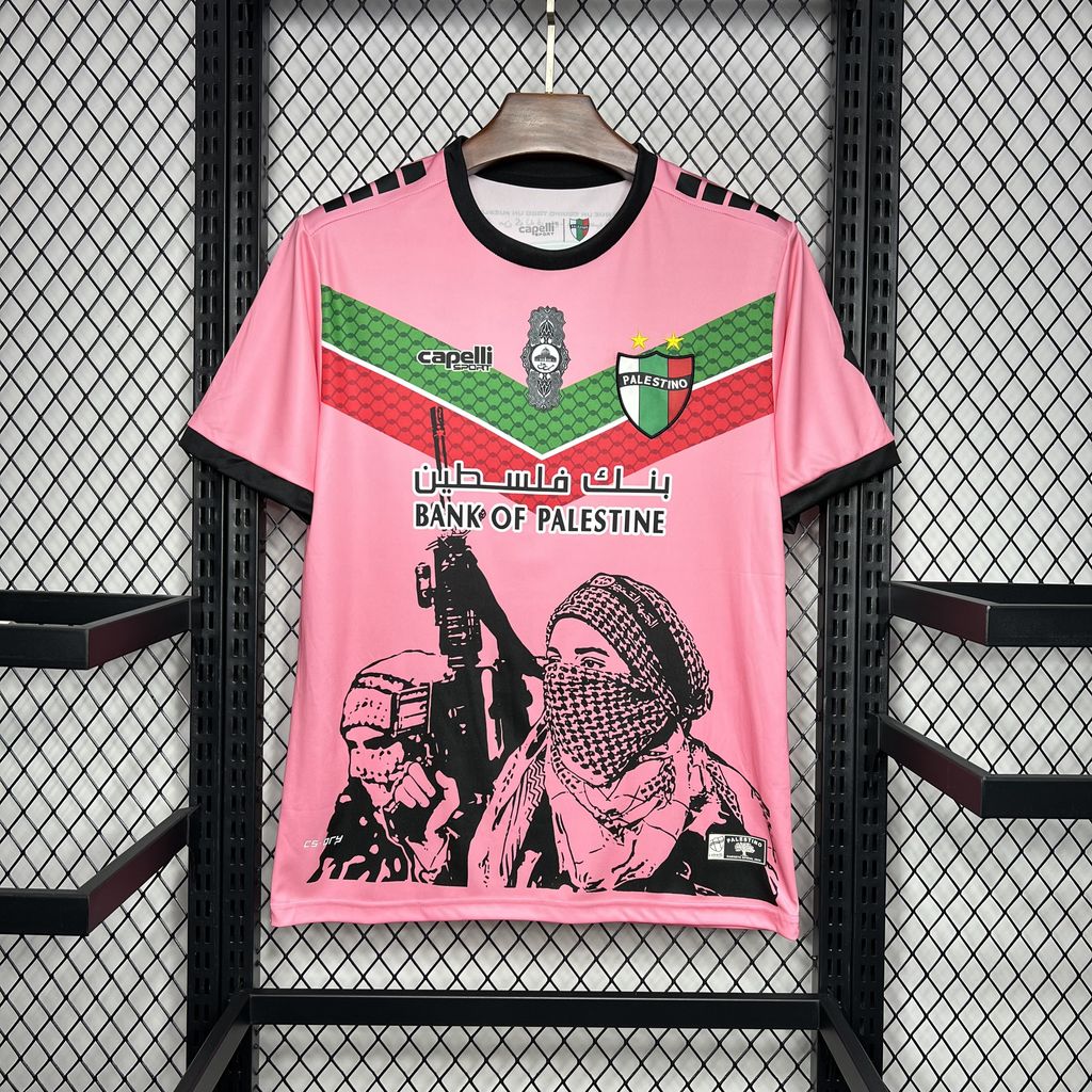 Club Deportivo Palestino 24-25 Pink Graffiti Jersey - Fans Version - ManixJersey
