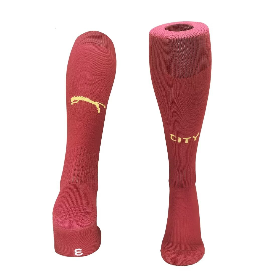 Manchester City 24-25 Third Socks - Red - ManixJersey