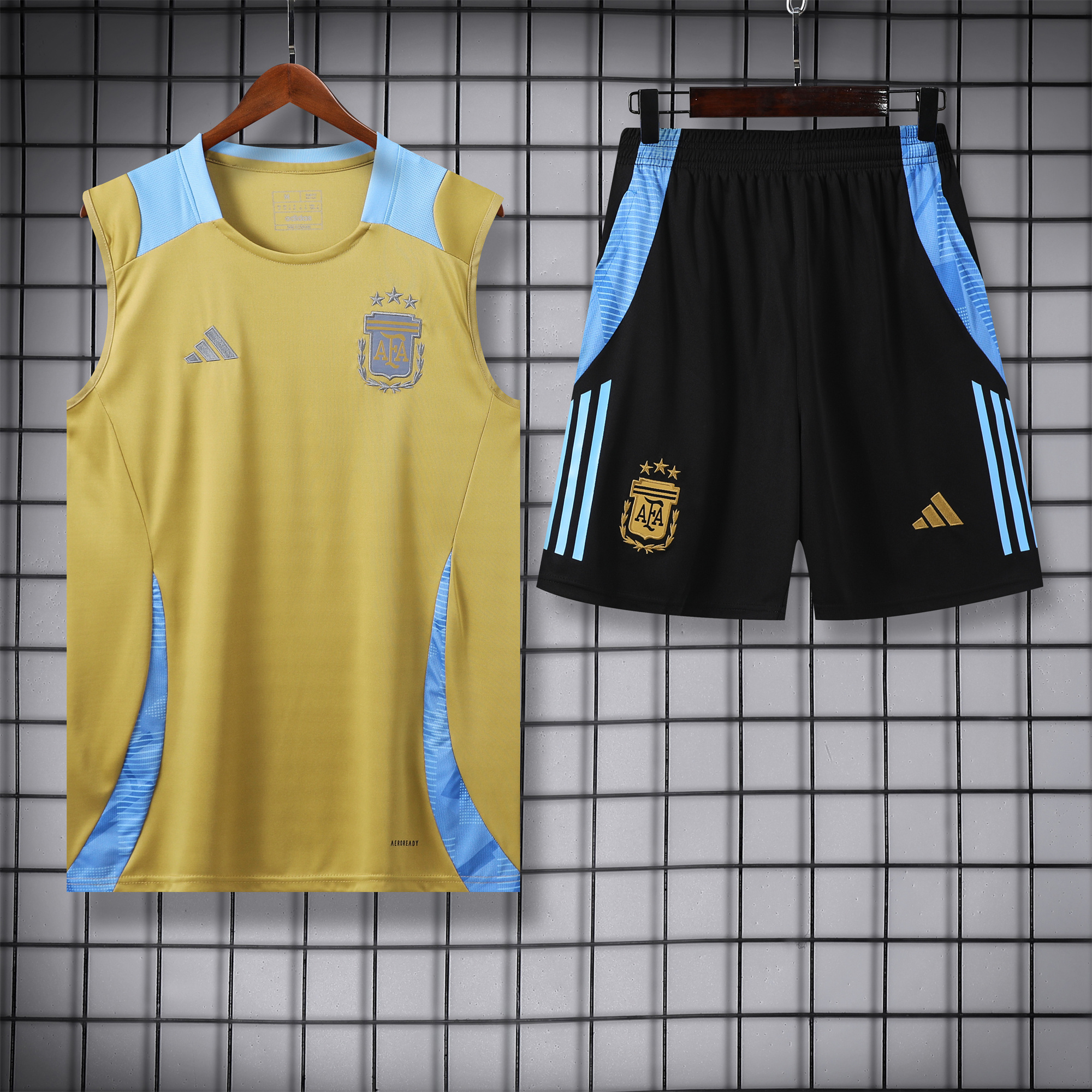 Argentina 24-25 Vest Training Set - Gold - ManixJersey