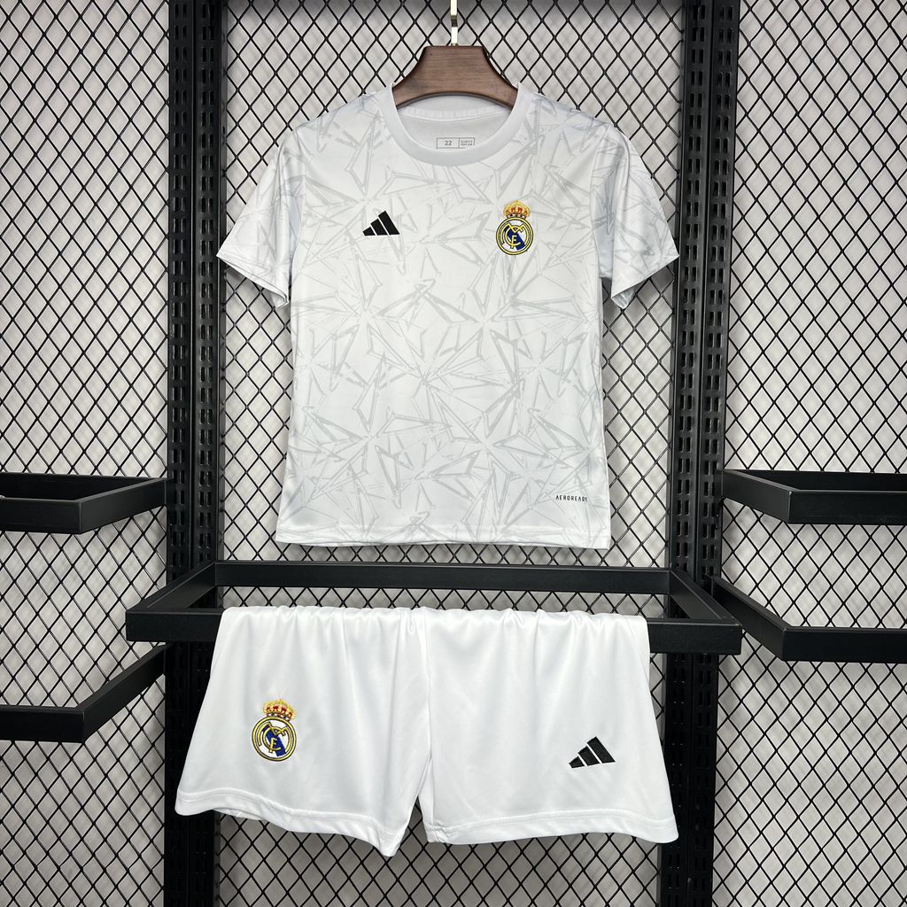Real Madrid 24-25 Pre-Match Training Kids Kit - ManixJersey