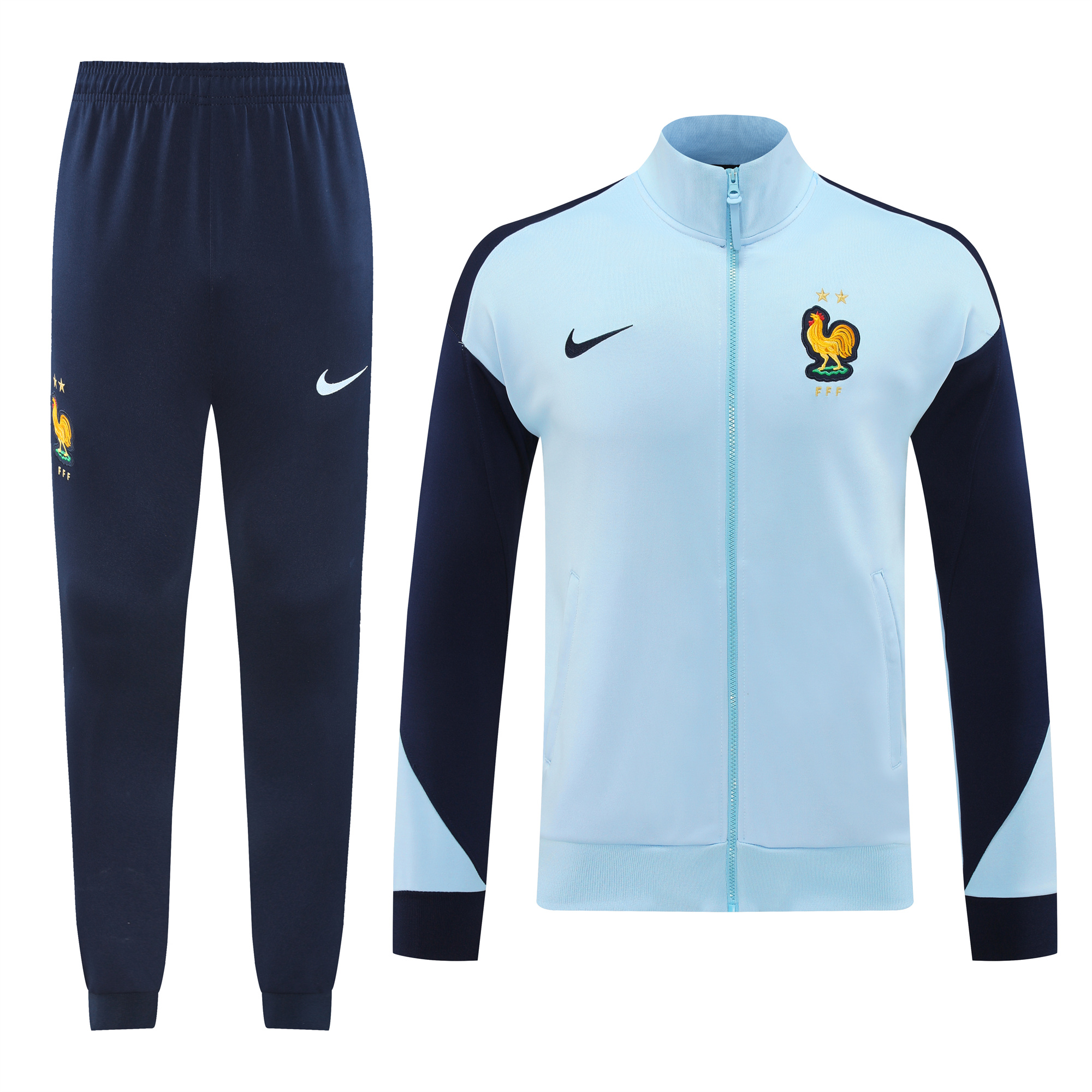 France 24-25 Jacket Training Tracksuit - Sky Blue - ManixJersey