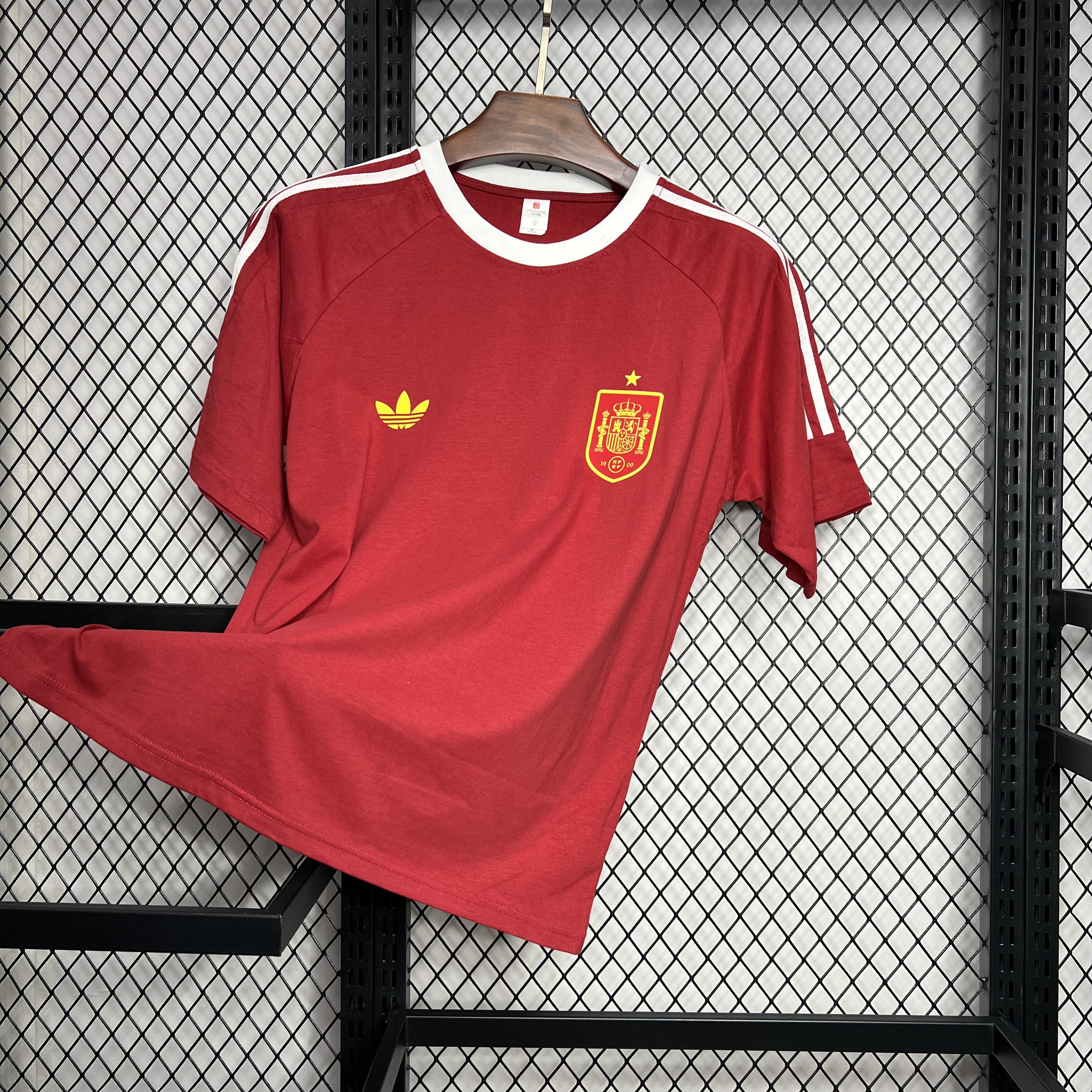 Spain 2024 Euro Red Retro Style Jersey - Fans Version - ManixJersey