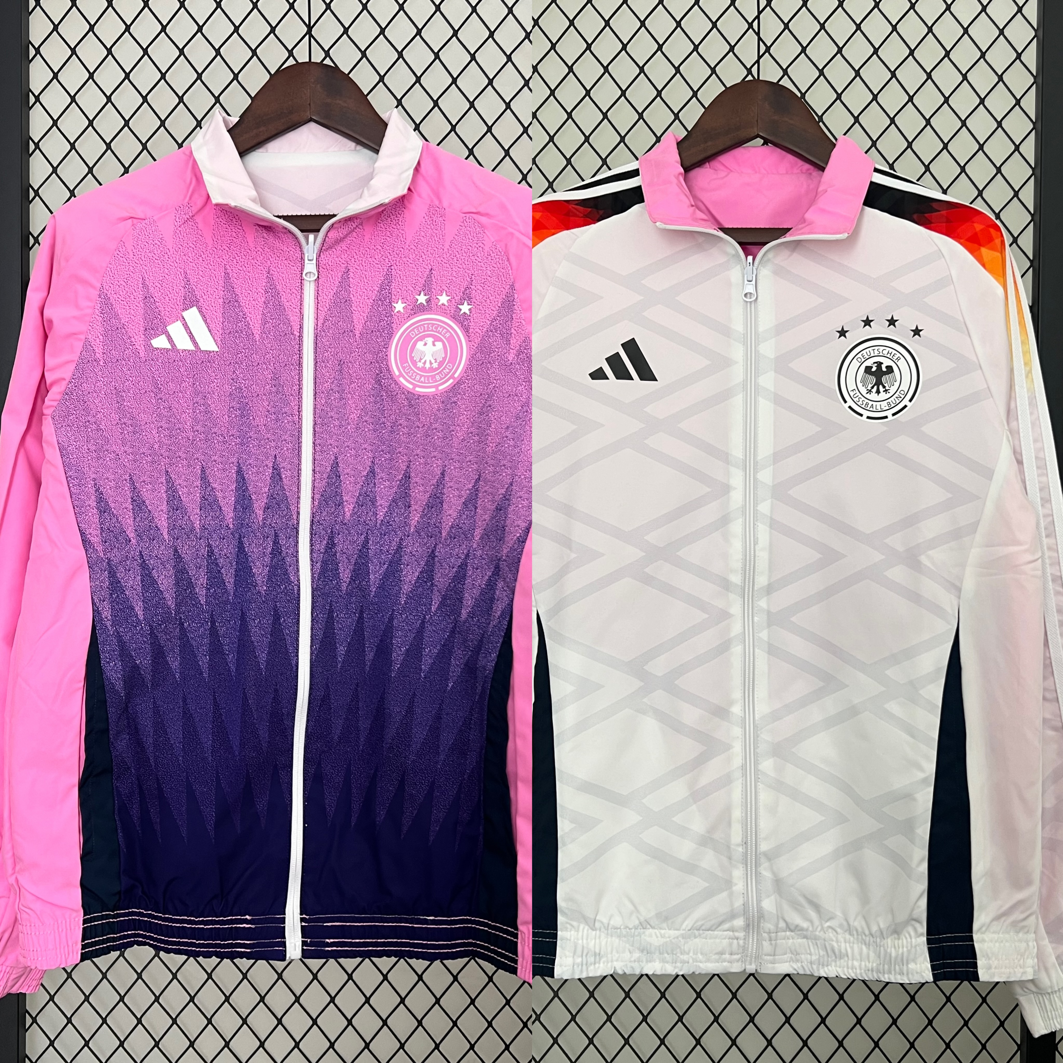 Germany 2024 Double Sided Reversible Windbreaker - Purple & White - ManixJersey