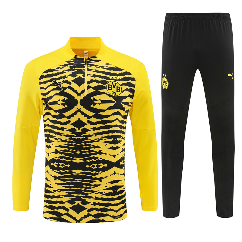 Dortmund 24-25 Long Sleeve Training Set - Yellow Camouflage - ManixJersey