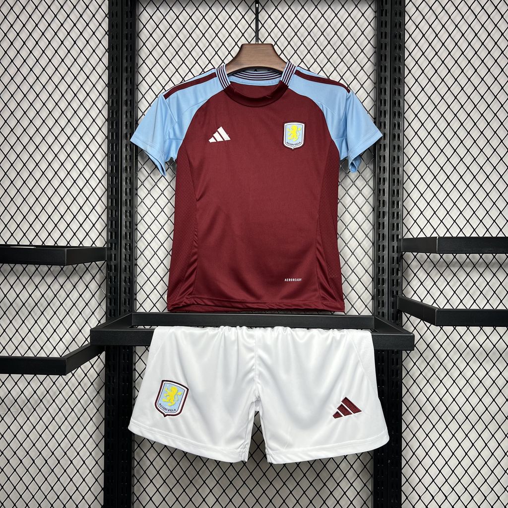 Aston Villa 24-25 Home Stadium Kids Kit - ManixJersey