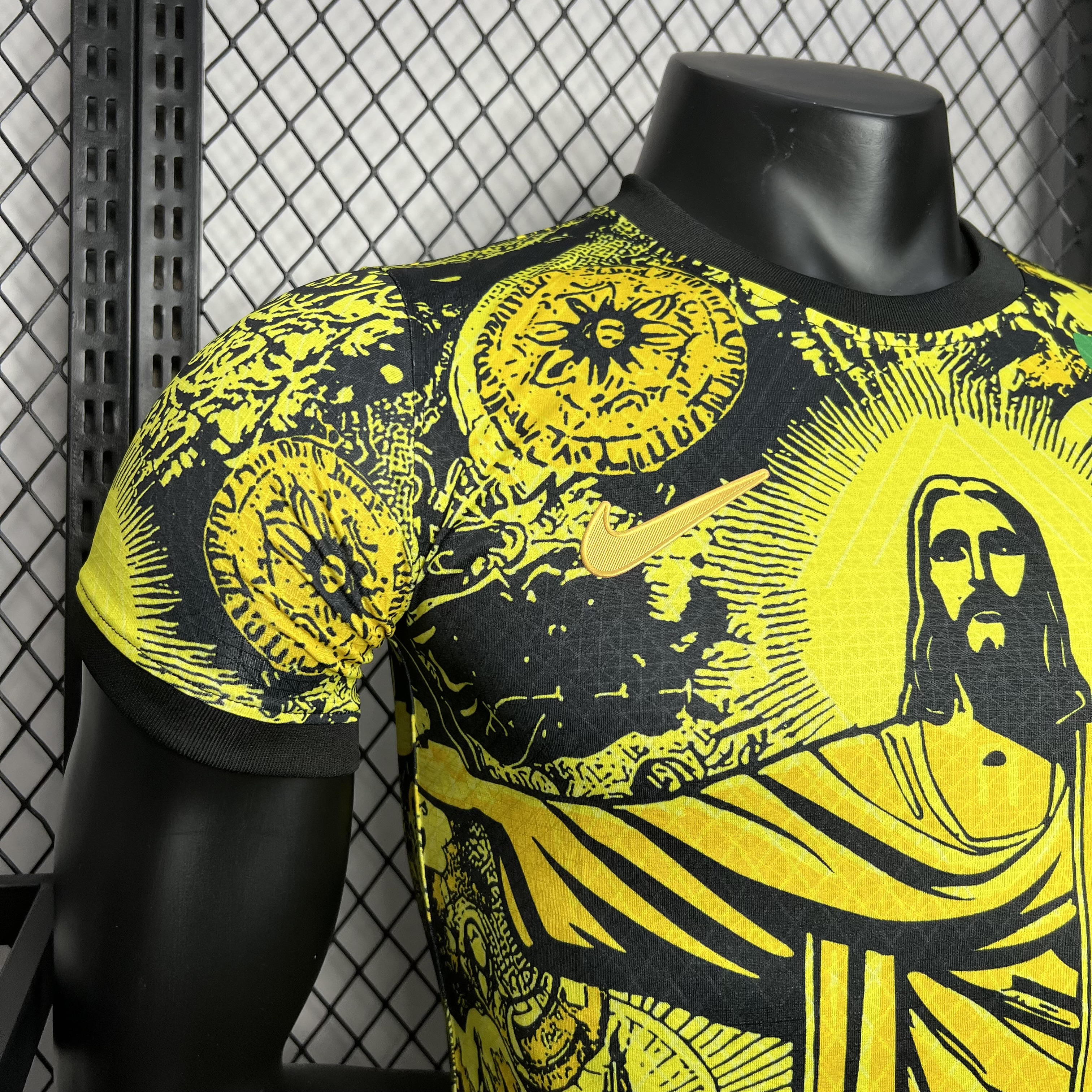 Brazil 2024 Yellow Christ the Redeemer Statue Jersey - Player Version - ManixJersey