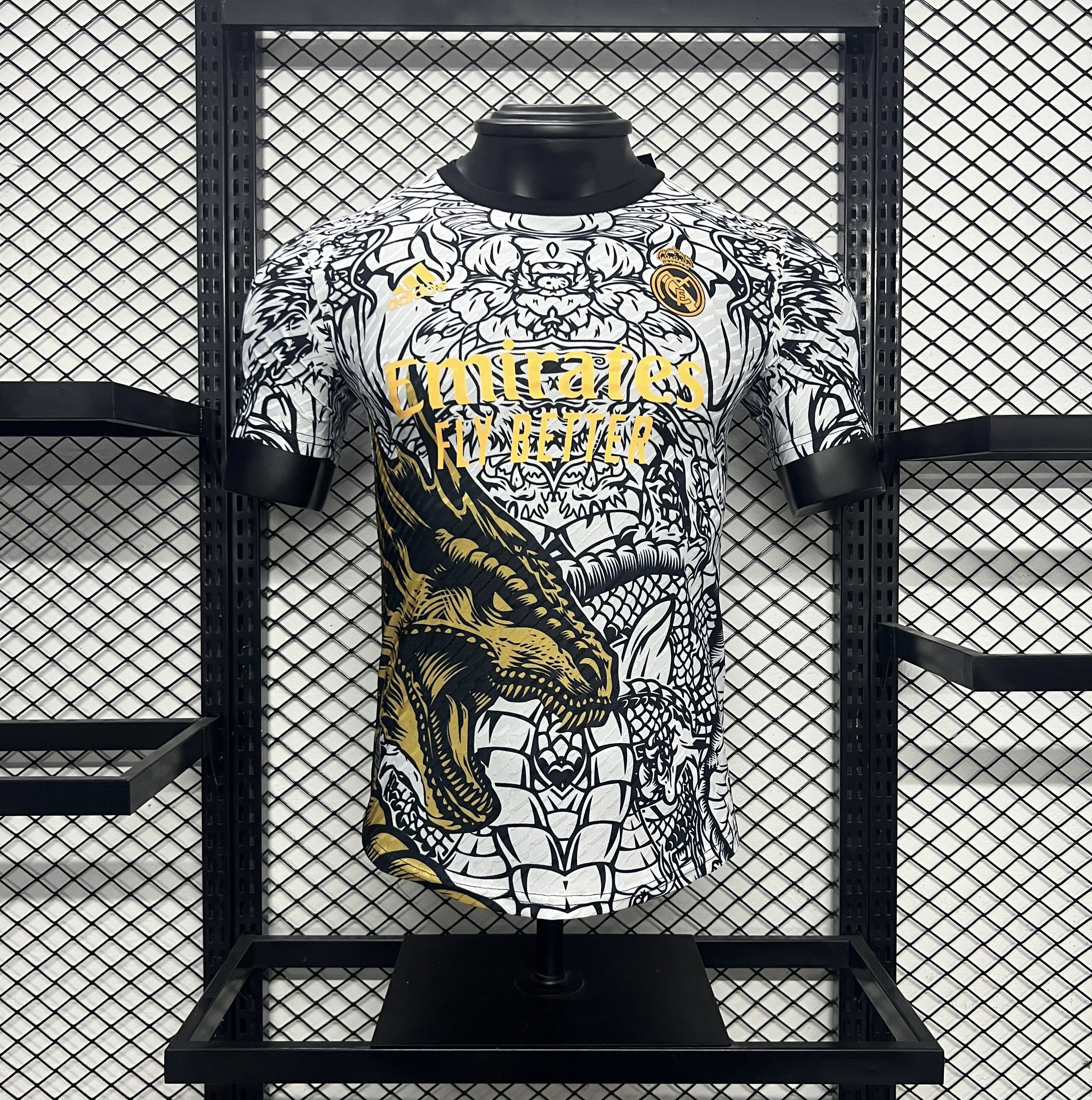 Real Madrid 24-25 Yellow Dragon Special Edition White Jersey - Player Version - ManixJersey