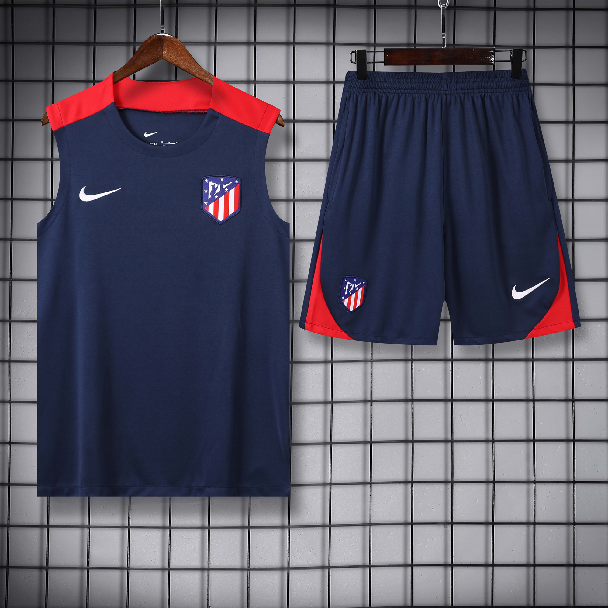 Atletico Madrid 24-25 Vest Training Set - Deep Blue - ManixJersey