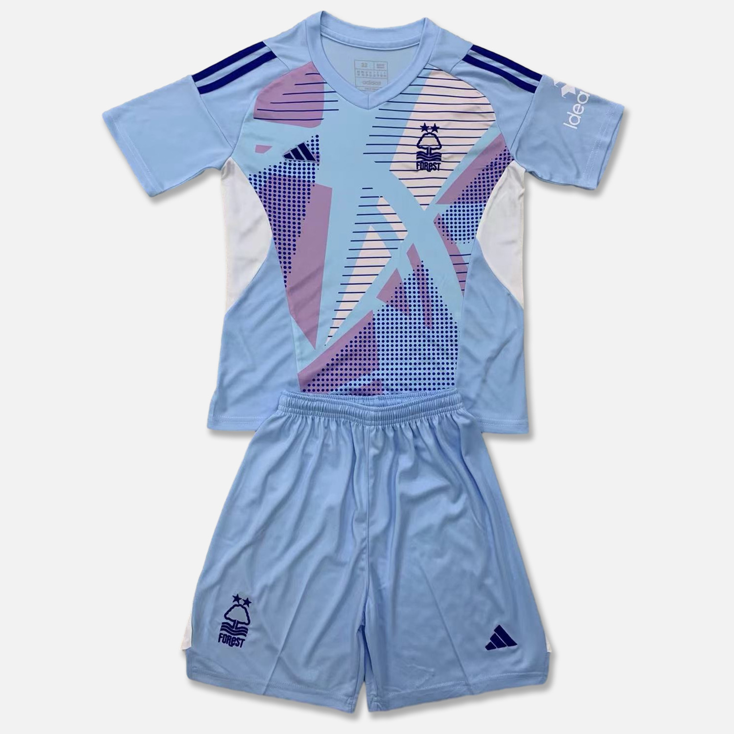 Nottingham Forest 24-25 Lake Blue Goalkeeper Kids Kit - ManixJersey