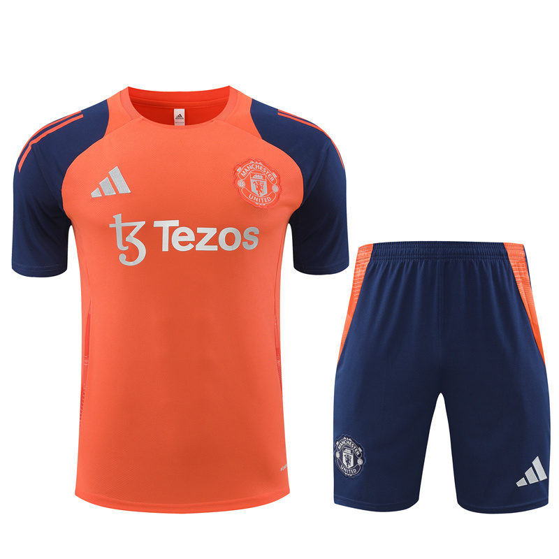 Manchester United 24-25 Short-Sleeve Training Set - Orange - ManixJersey