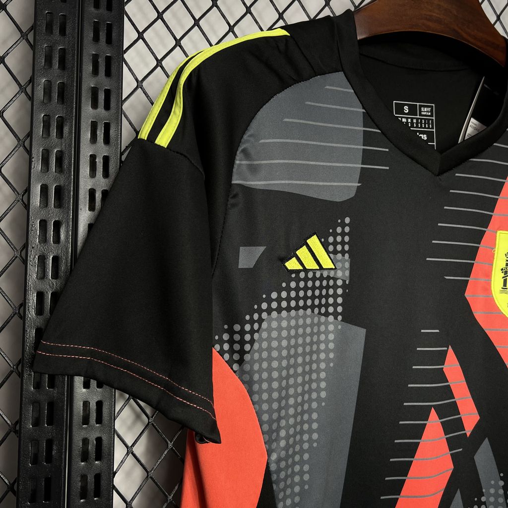 Spain 2024 Black Goalkeeper Jersey - Fans Version - ManixJersey