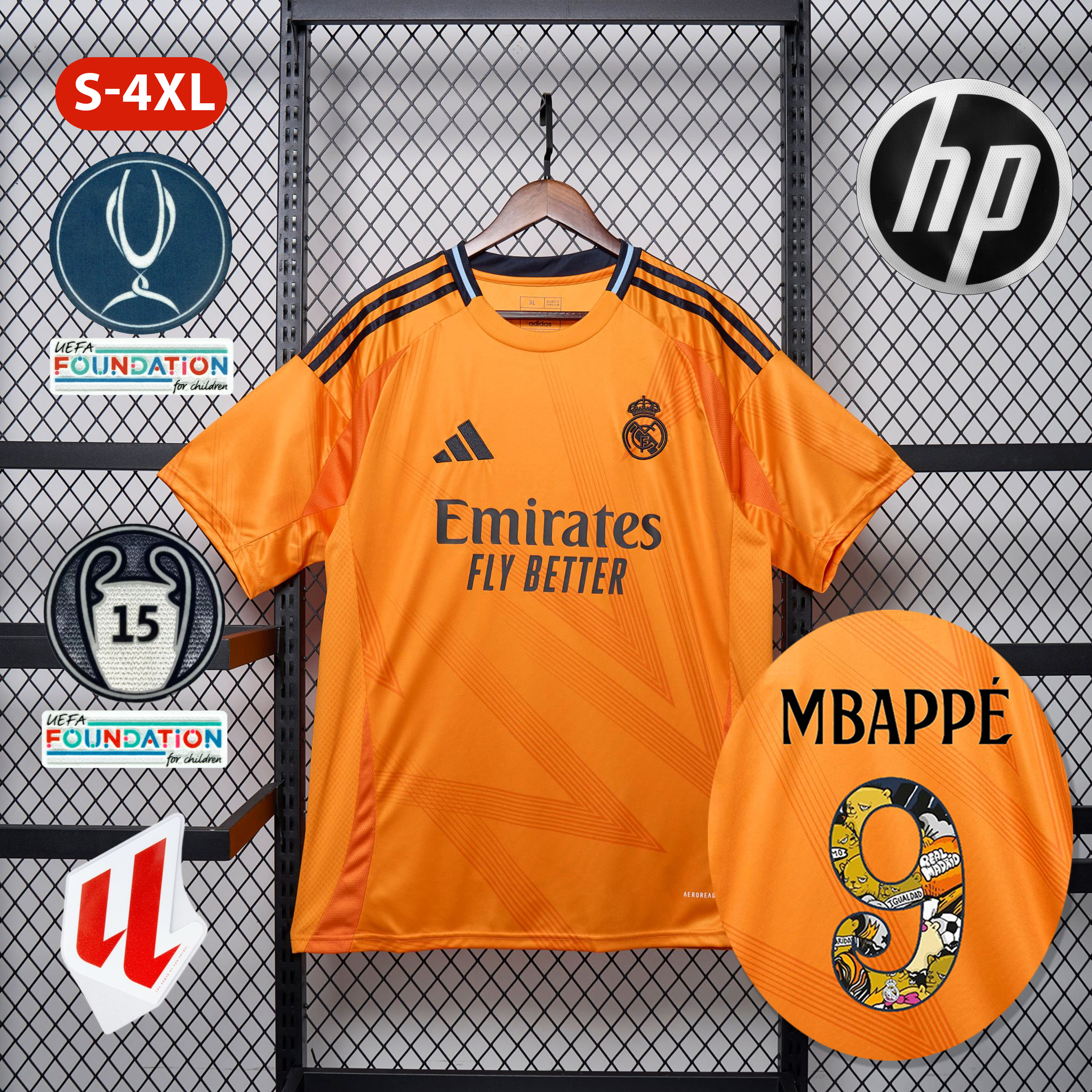 Real Madrid 24-25 Away Jersey with Bear Champ Font - Fans Version - ManixJersey