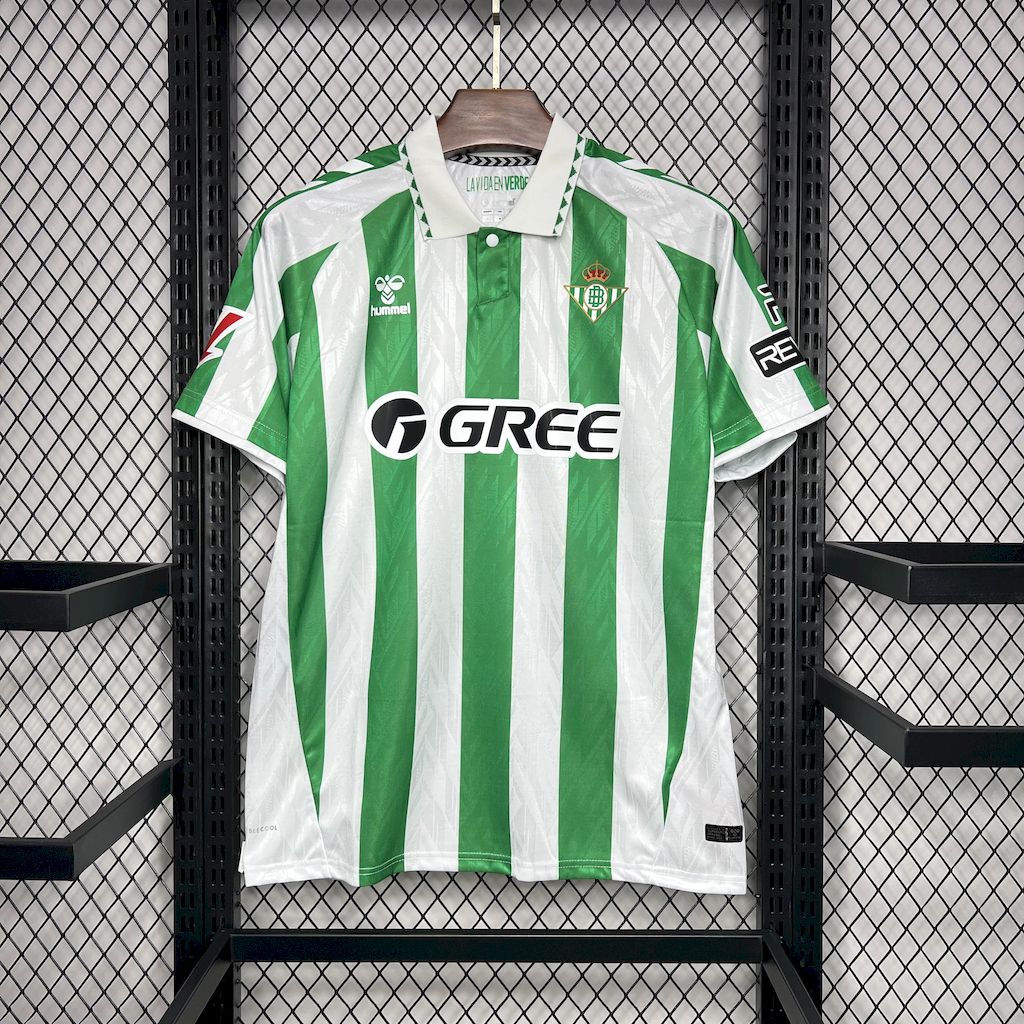 Real Betis 24-25 Home Stadium Jersey with New Sponsor - Fans Version - ManixJersey