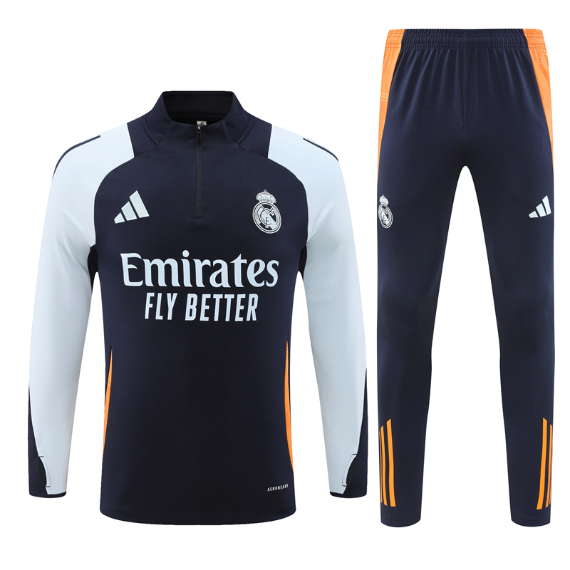 Real Madrid 24-25 Long Sleeve Training Set - Deep Blue - ManixJersey