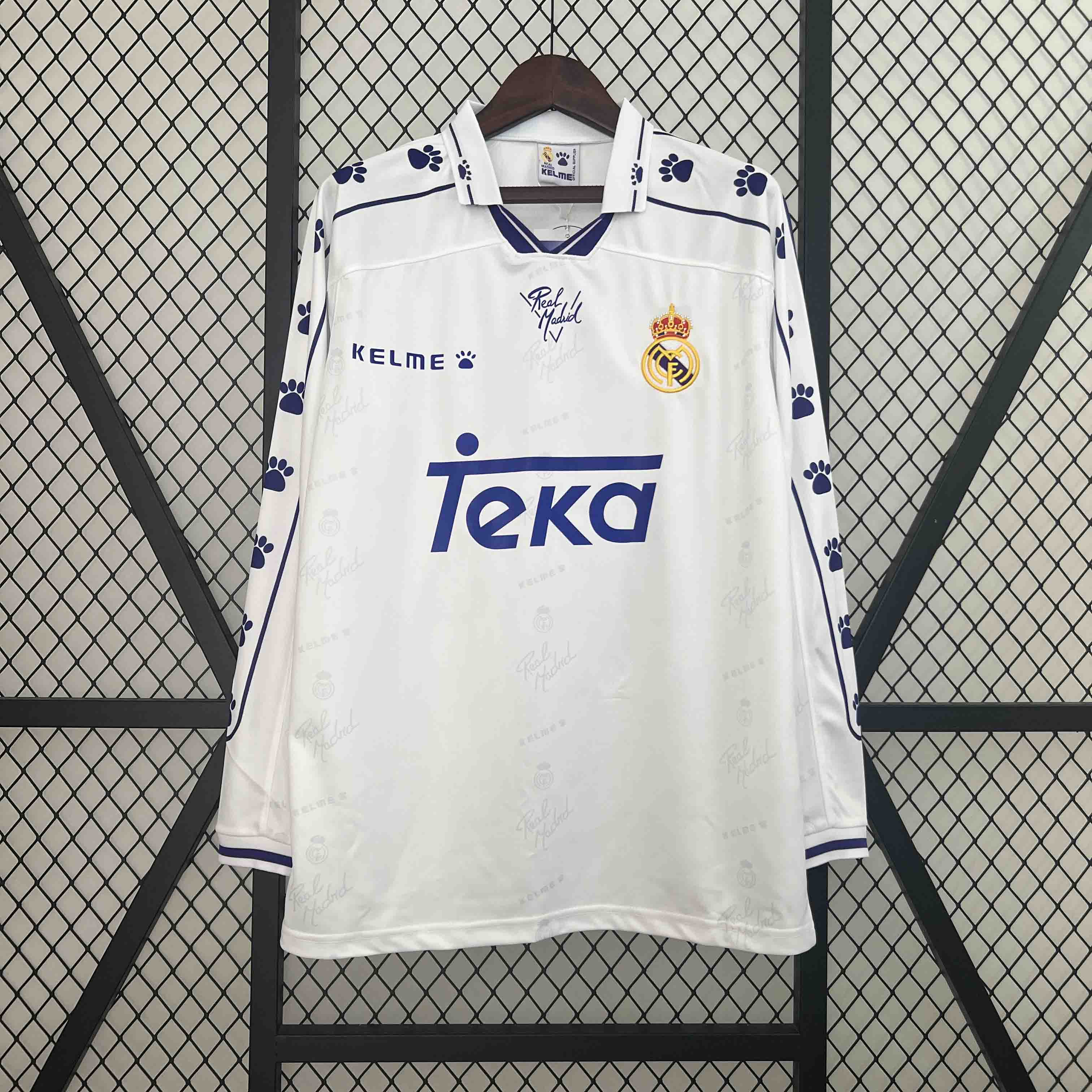 Retro Real Madrid 1994-96 Home Long Sleeve Jersey - ManixJersey